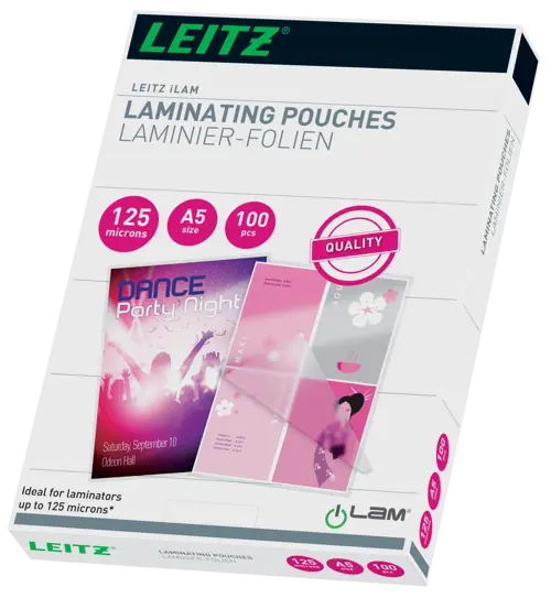 LEITZ Laminierfolien glänzend für A5 125 micron, 100 St.