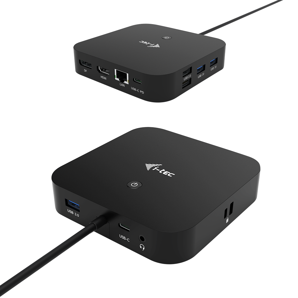I-TEC USB-C Dual Display MST DS 1x DP 1x HDMI 1x GLAN 3x USB 3.0 2x USB 2.0 1x USB-C-Datei 1xAudio/Mic Jack 1xUSB-C PD ohne Netzteil