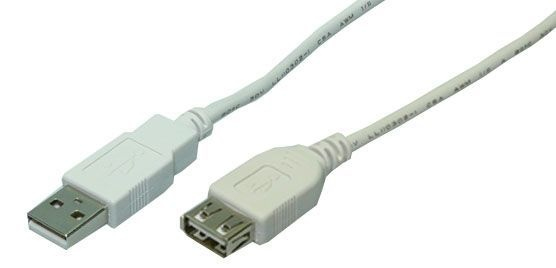 Logilink USB Kabel A -> A St/Bu 2m grau
