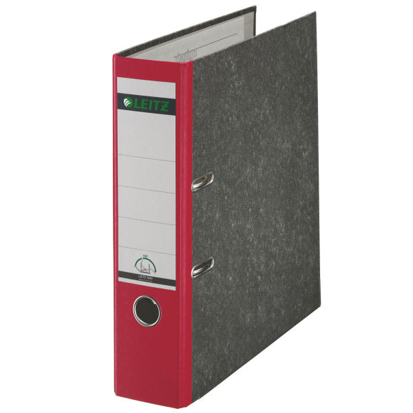 LEITZ 1080 Ordner rot marmoriert Karton 8,0 cm DIN A4, 1 St.