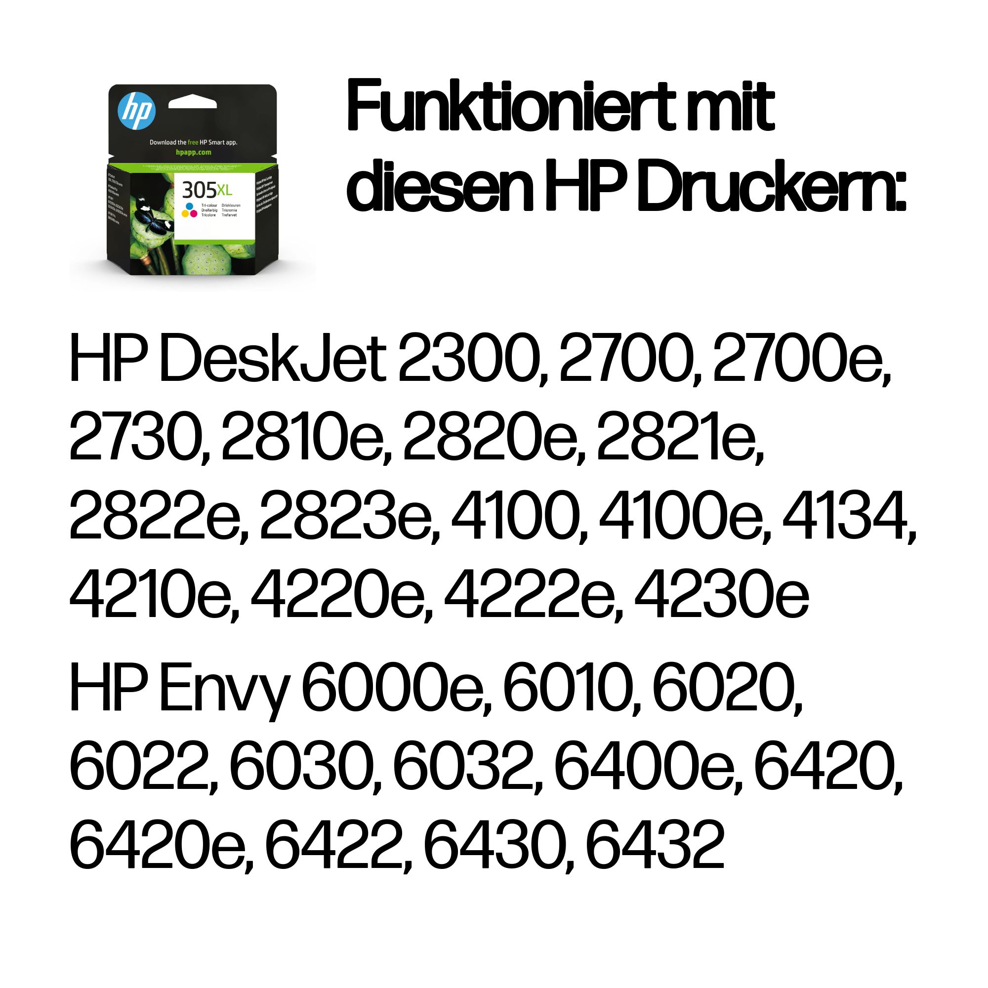 HP 305XL Dreifarbig Tintenpatrone 5ml