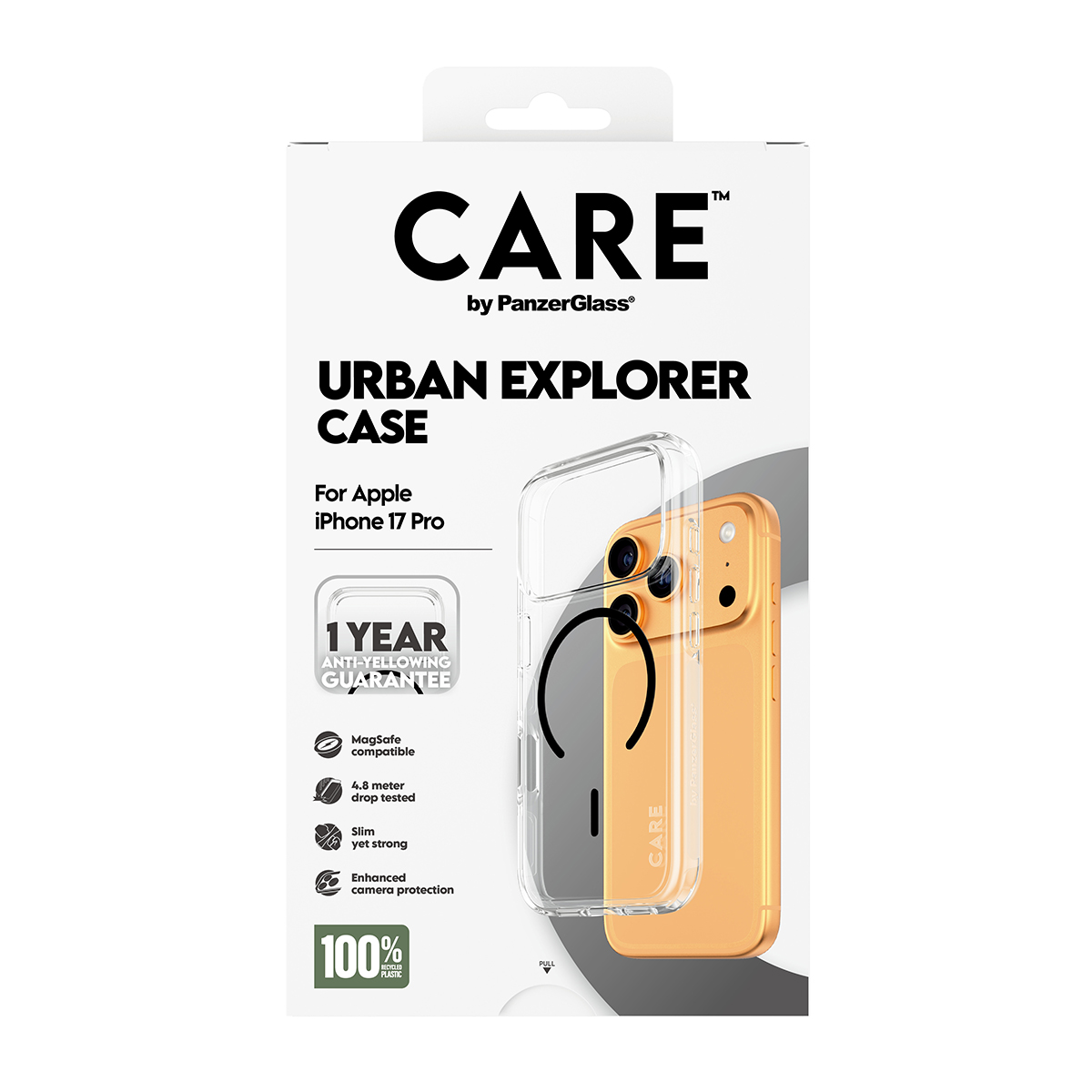 CARE BY FLAGSHIP CASE TRANSPARE W. BLACK MAGSAFE IPHONE 17 PRO