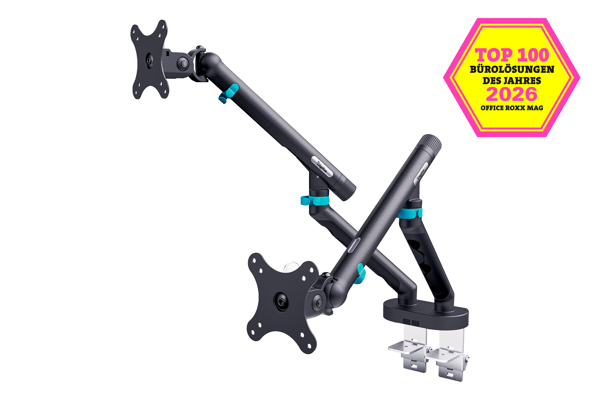 DIGITUS TIS 35 2TFT, 4Gelenke schwarz max.10KG mech. Feder