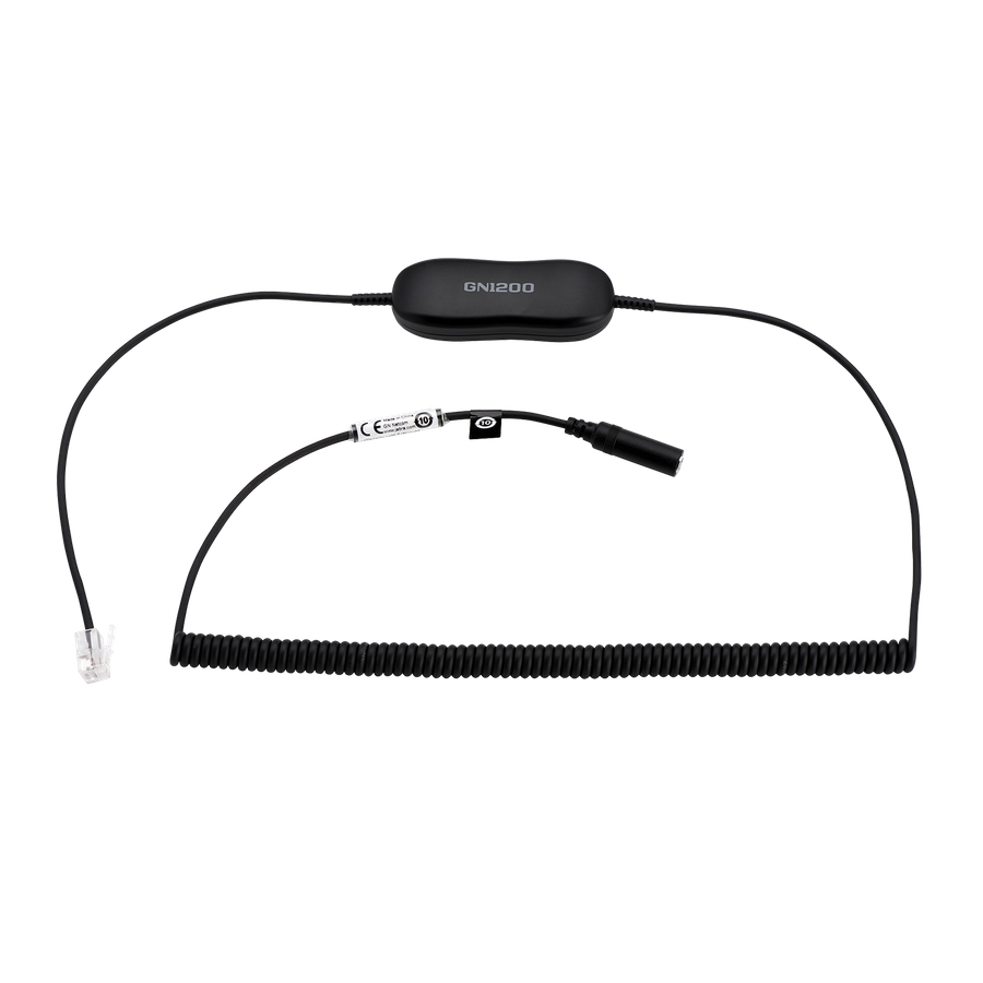 DESK PHONE CABLE JABRA EVOLVE RJ9 TO 3.5 MM JACK CONV. CABLE2M