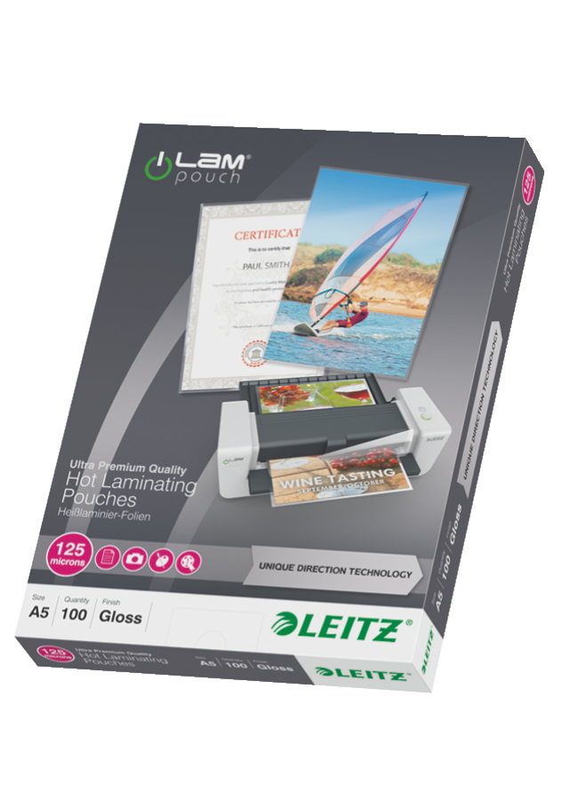 LEITZ Laminierfolien UDT glänzend für A5 125 micron, 100 St.