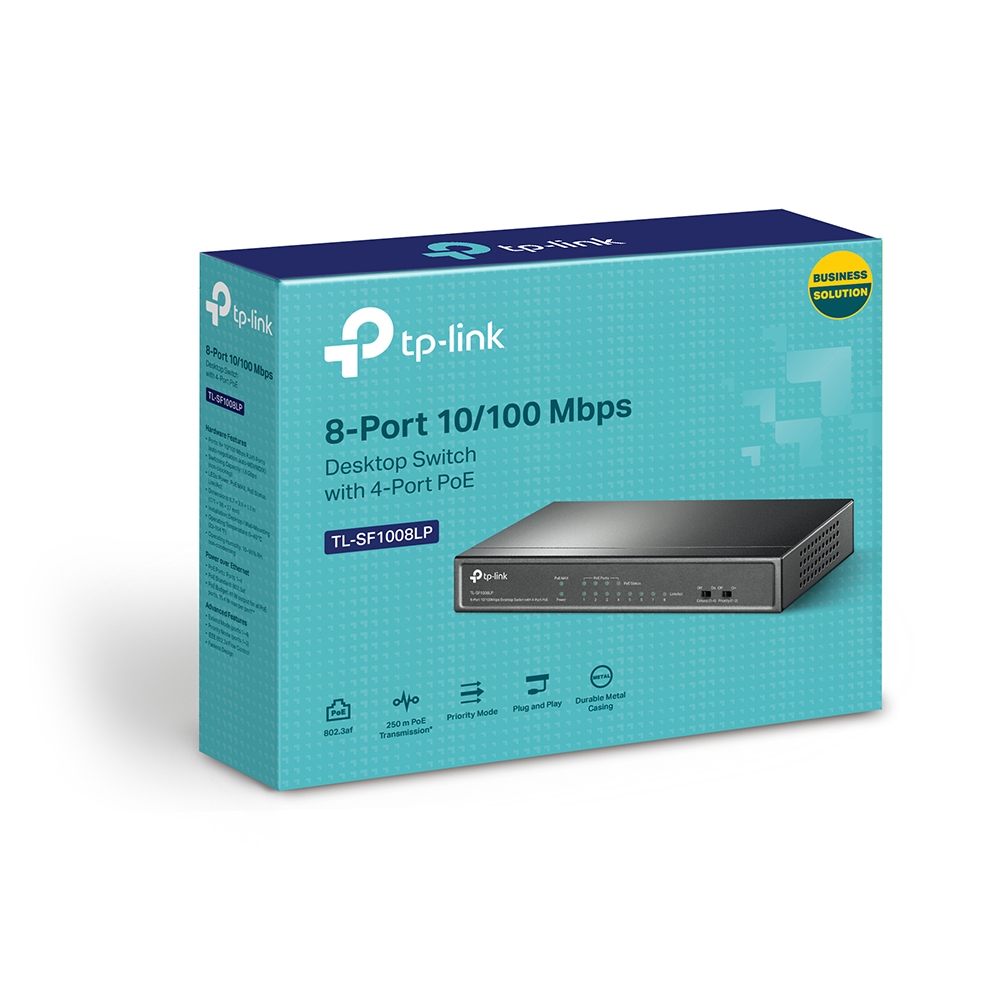 TP-Link Switch 8x FE TL-SF1008LP (davon 4PoE+)