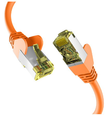 CAT6A ORANGE 7.5M PATCH CORD RJ45 S/FTP LSZH 10GBIT CU LAN