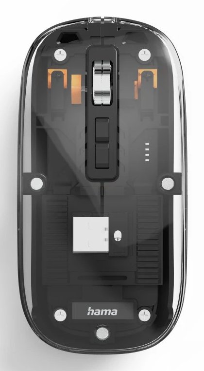 hama WM-600 Multi-Device Maus kabellos transparent