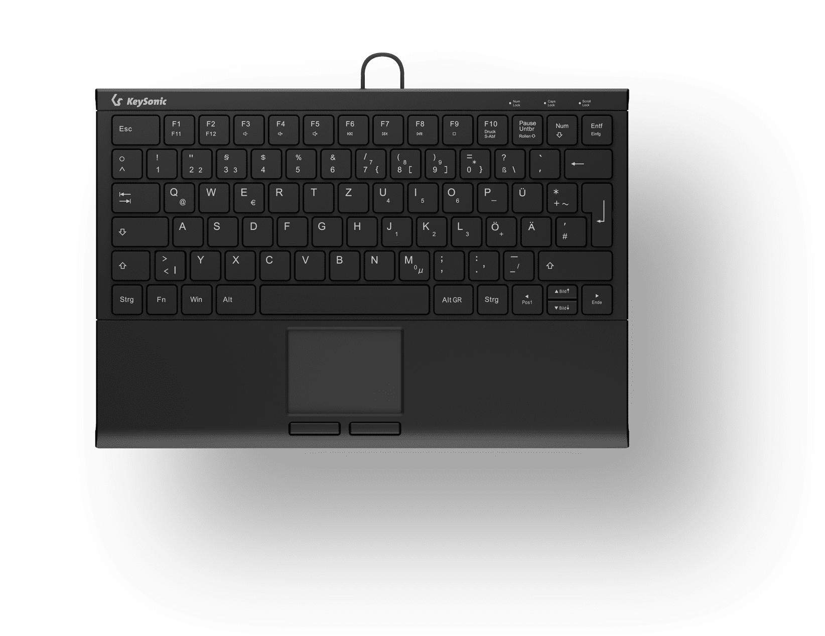 KeySonic Mini-TAS, Touchpad, Backlight, BK, KSK-5211ELU (DE)