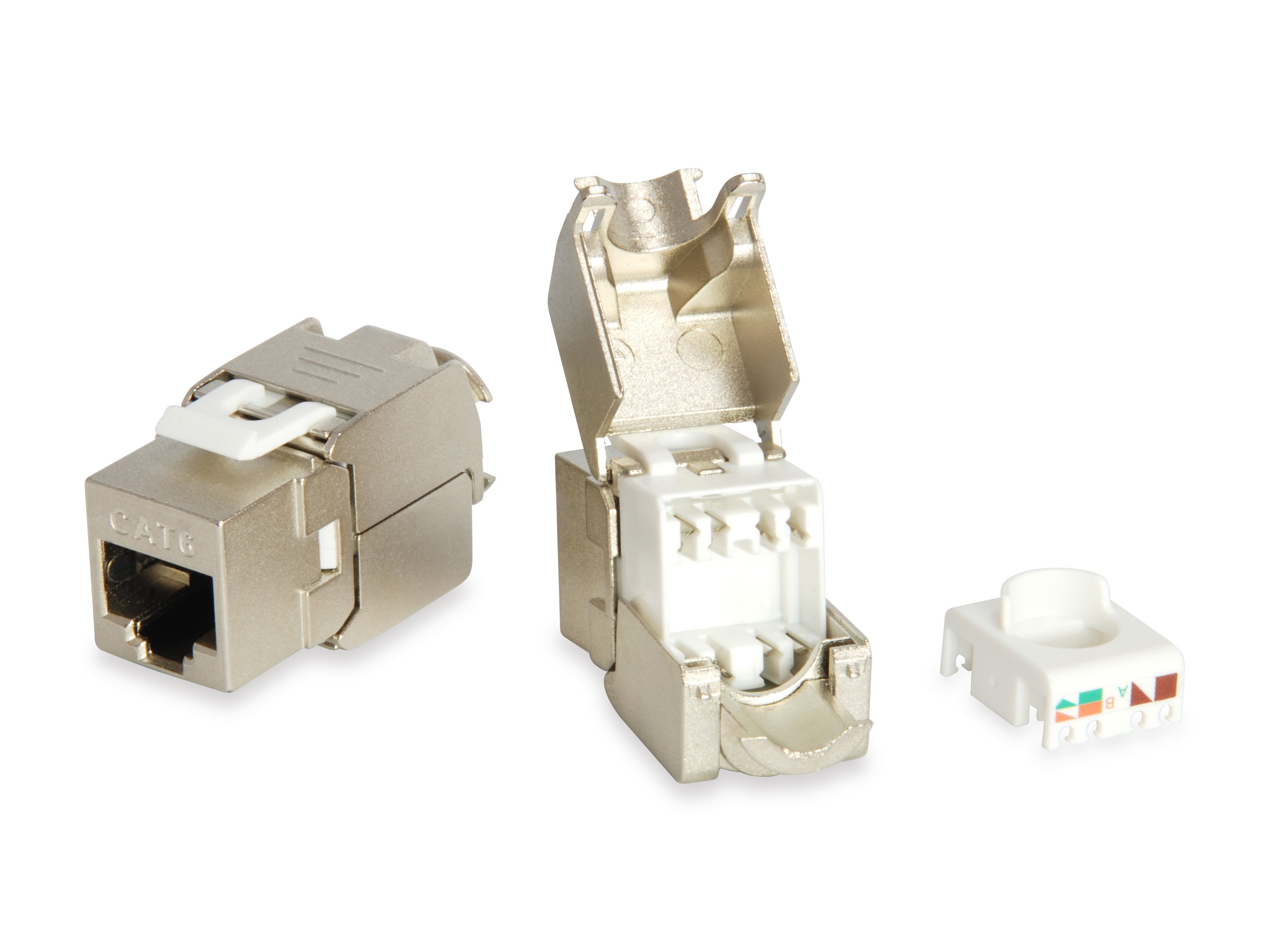 Equip Keystone Jack geschirmt Cat6 LSA wzf.8Stk sil