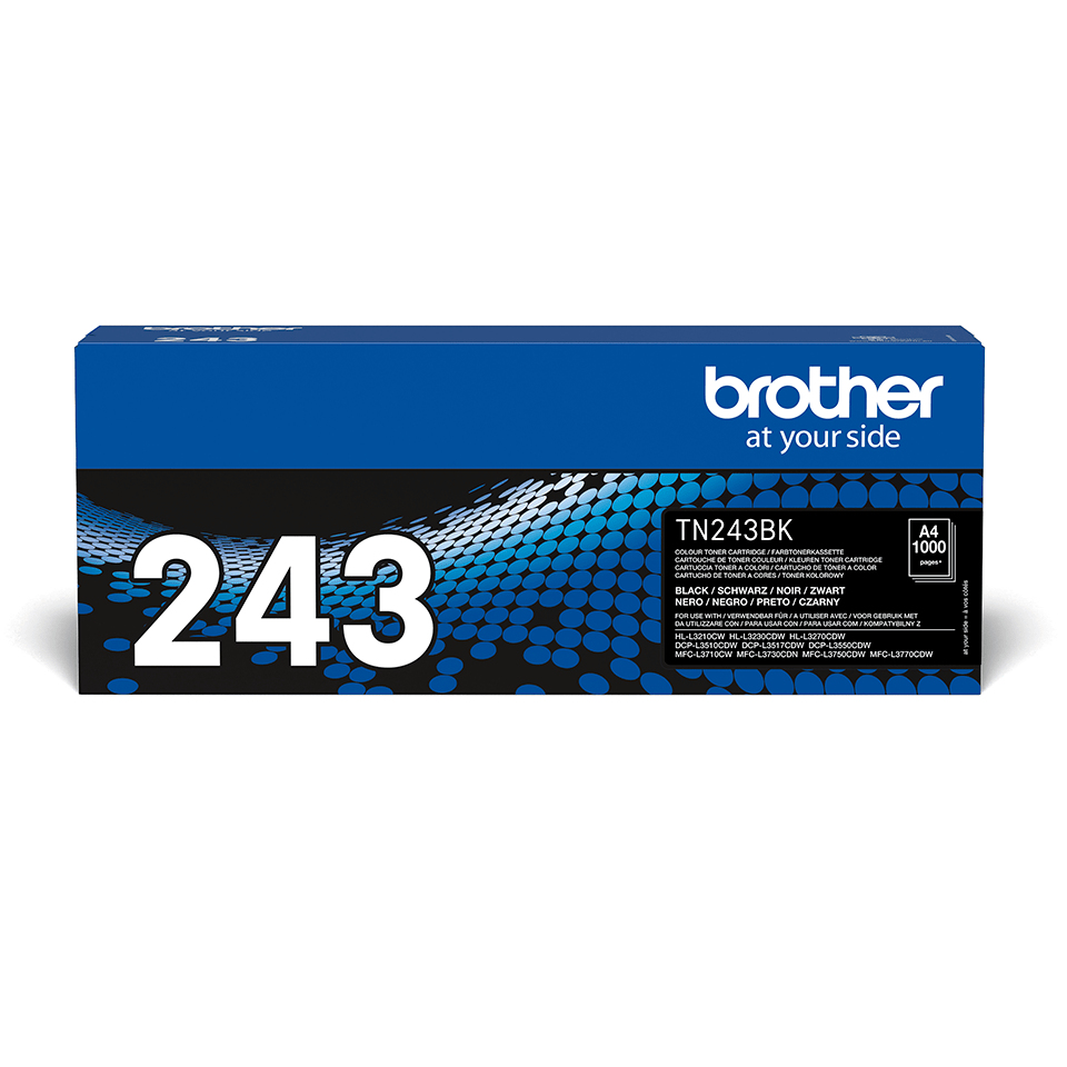 TN-243BK TONER BLACK 1000 PAGES F/ DCP-L3510CDW L3550CDW
