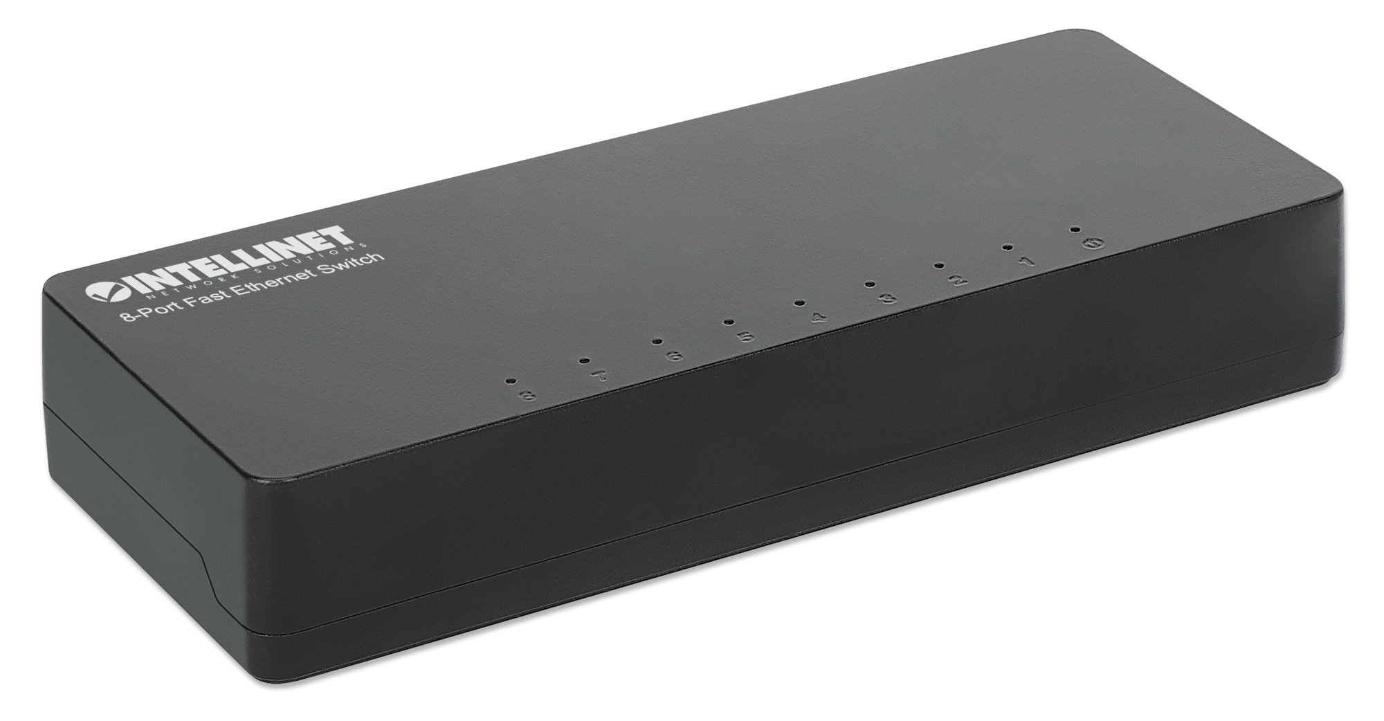 INTELLINET 8-Port Fast Ethernet Switch Desktop-Format Kunststoffgehäuse IEEE 802.3az Energy Efficient Ethernet schwarz