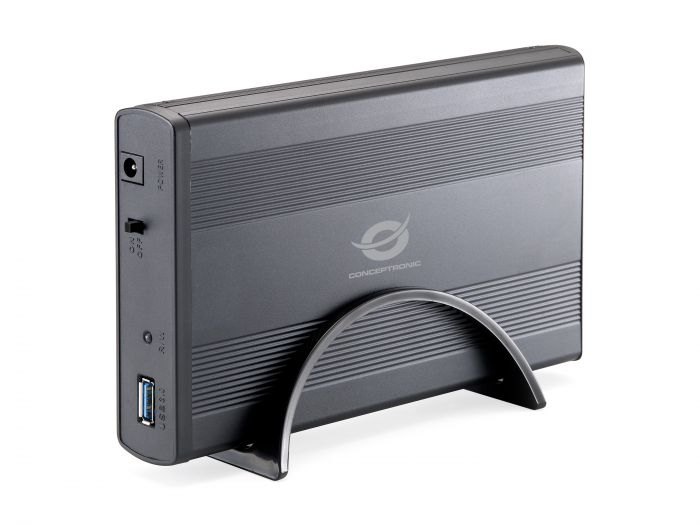 CONCEPTRONIC HDD Gehäuse 3.5SATA HDD/SSD USB-A3.0 5Gbs sw extern