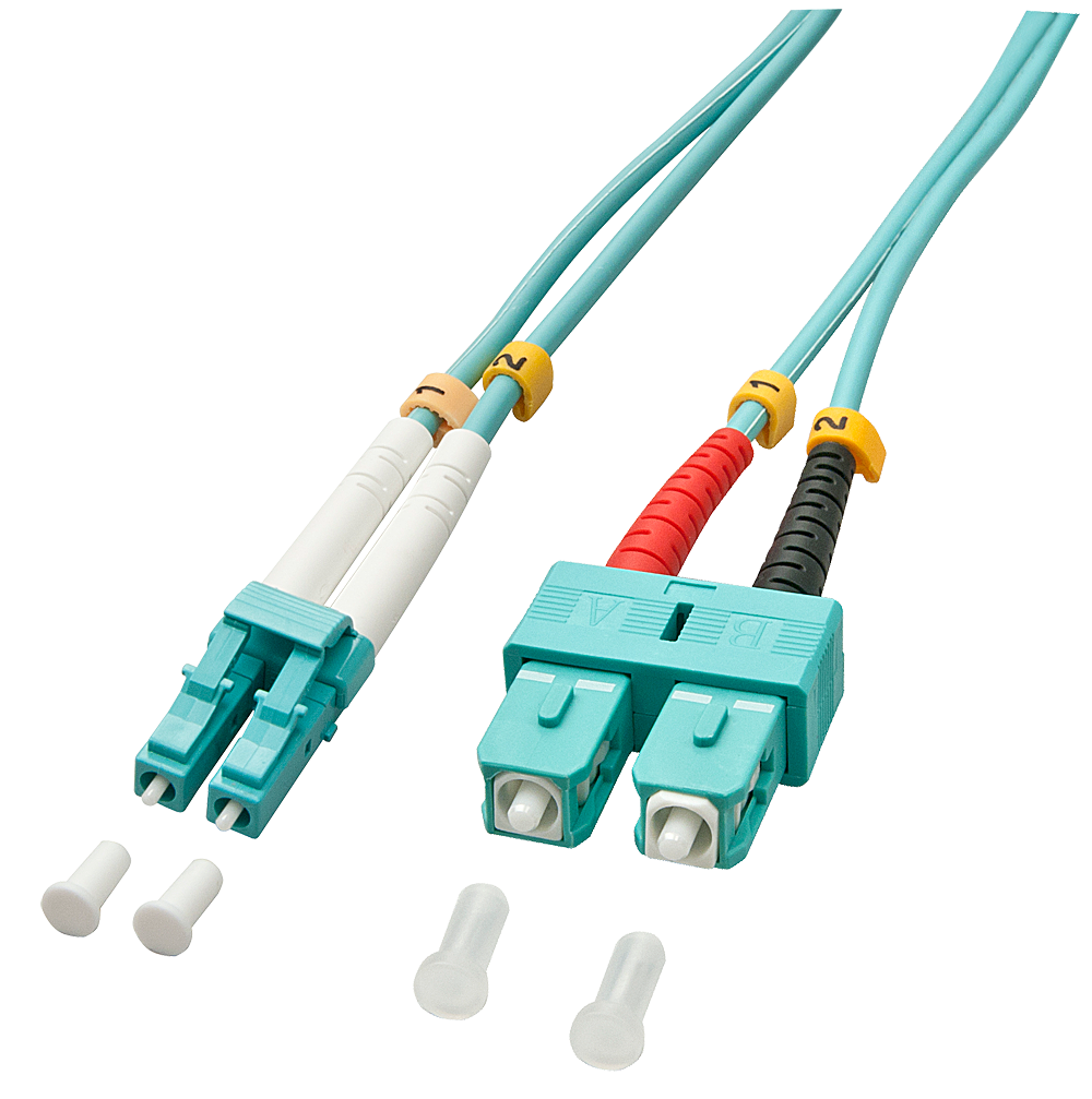 LINDY LWL-Duplexkabel LC/SC OM3 3m 50/125, Multimode