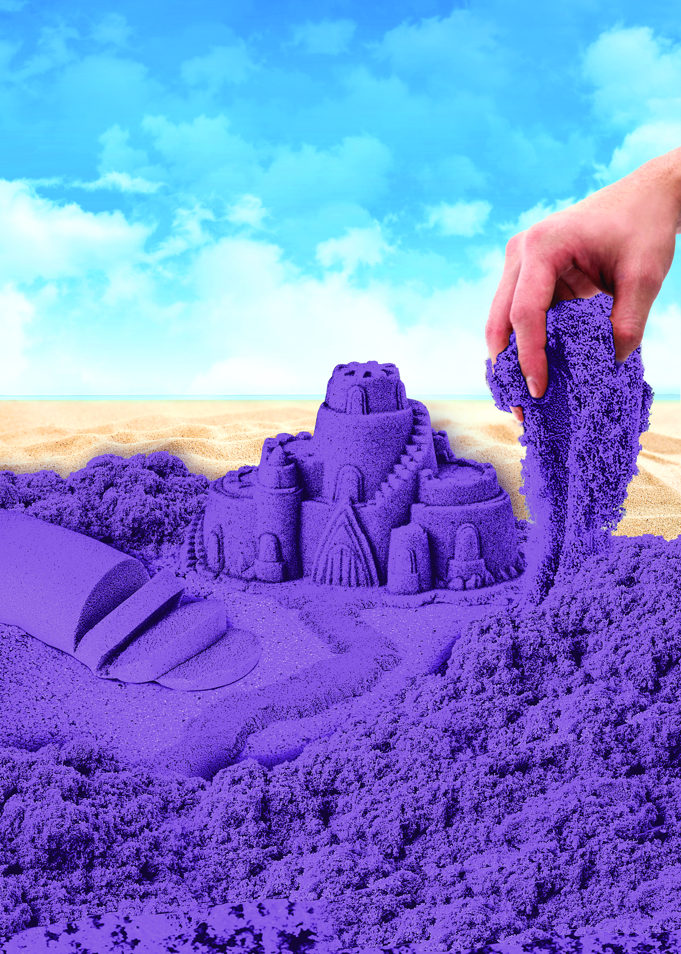 Kinetic Sand - Beutel lila, Spielsand