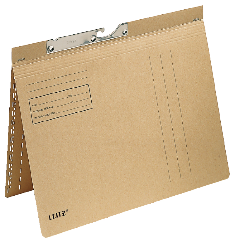 LEITZ Pendelhefter 2114 Karton naturbraun DIN A4 1x kaufmännische Heftung, 50 St.