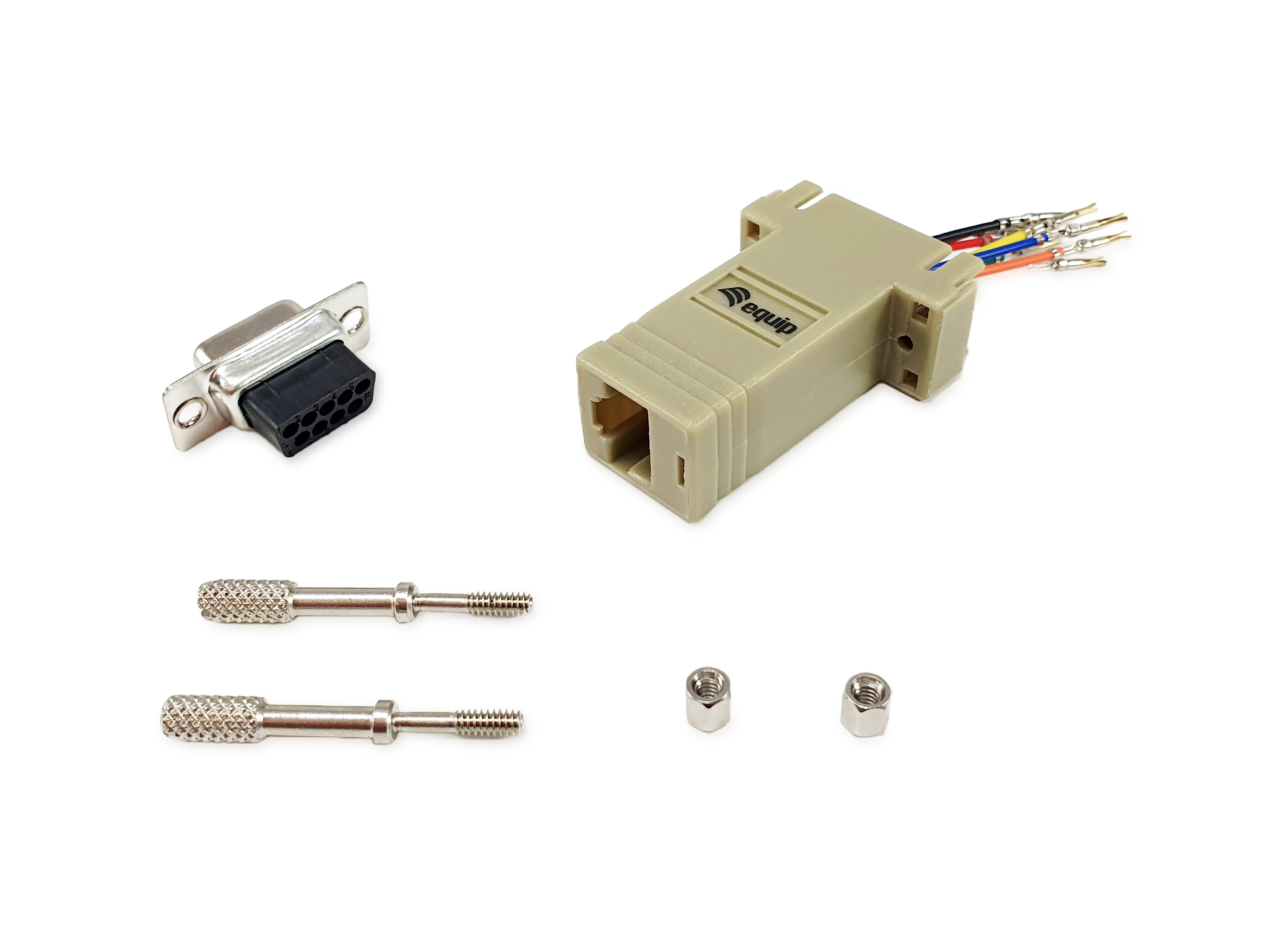 Equip Adapter DB9 Serial->RJ45 Bu/Bu 8Pin grau Polybeutel