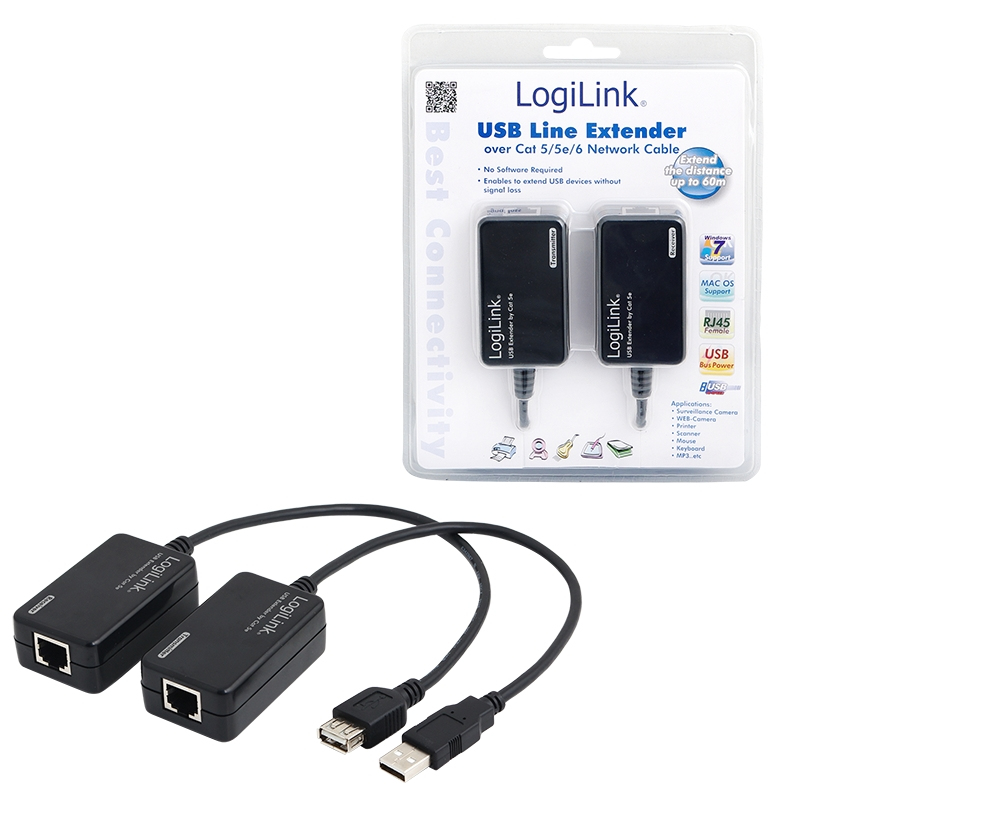 Logilink Extender by CAT-5/6 Kabel bis zu 60 Meter