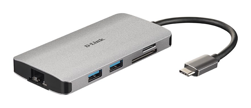 USB-C 8-PORT USB HUB+HDMI+LAN WITH CARD READER+USB-C PD