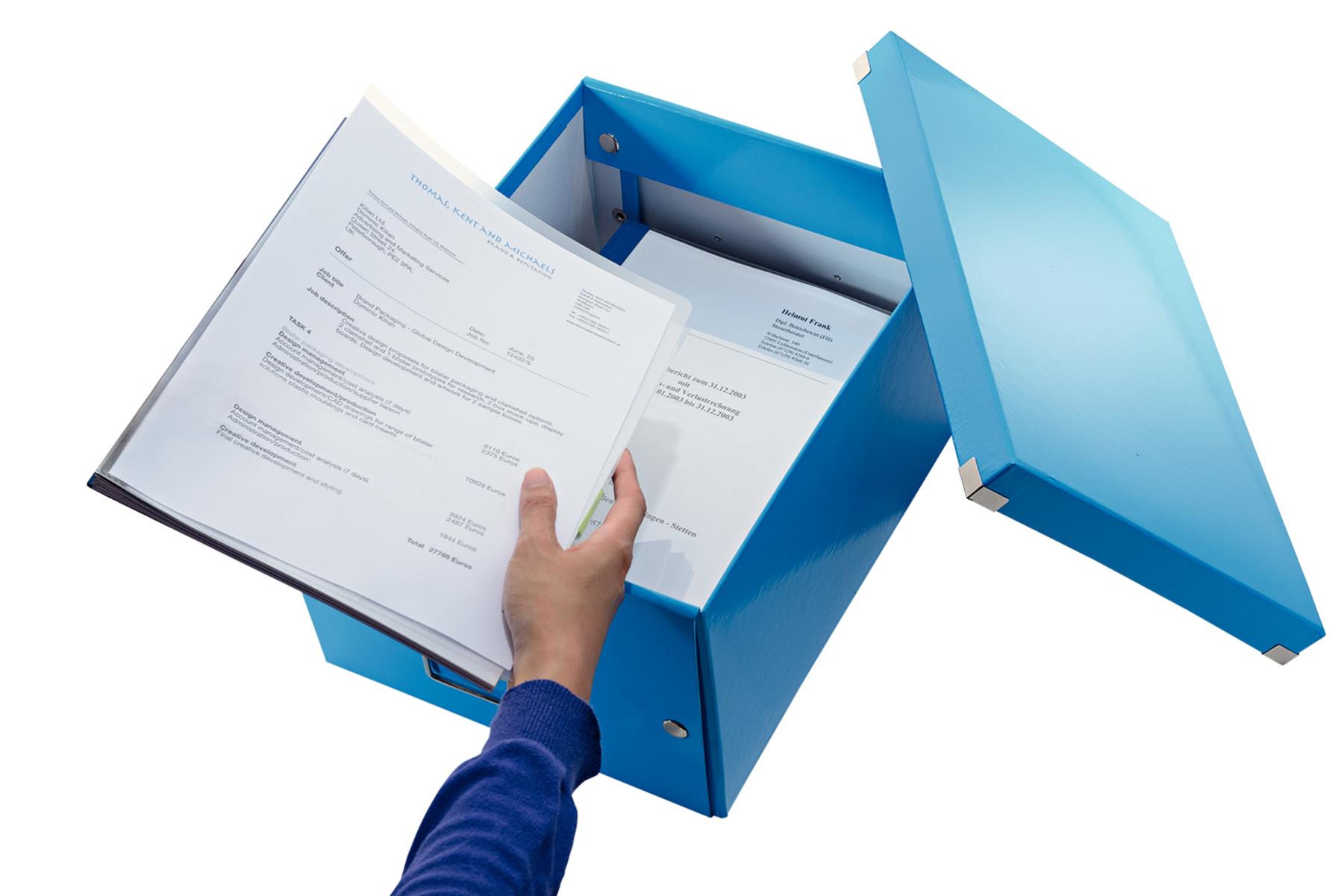 LEITZ Click & Store Aufbewahrungsbox 16,7 l blau 28,1 x 36,9 x 20,0 cm, 1 St.