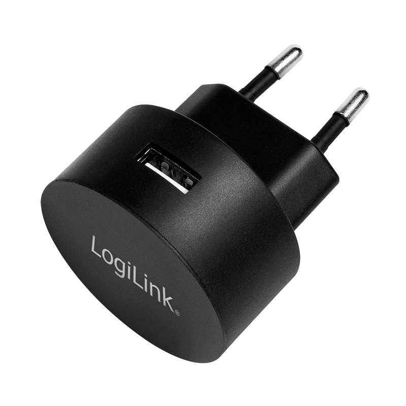 Logilink USB Steckdosenadapter 1port,10.5W,Fast Charging,sch