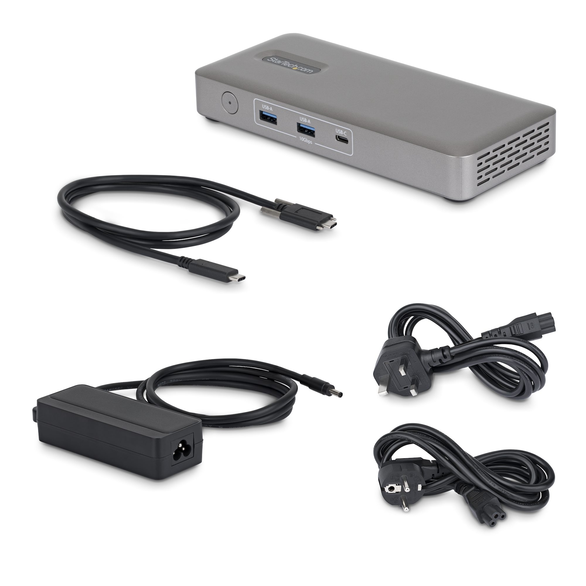 STARTECH.COM USB4 Docking Station Driverless Dual 4K for macOS and Windows Universal USB-C Dock with 100W Laptop Charging