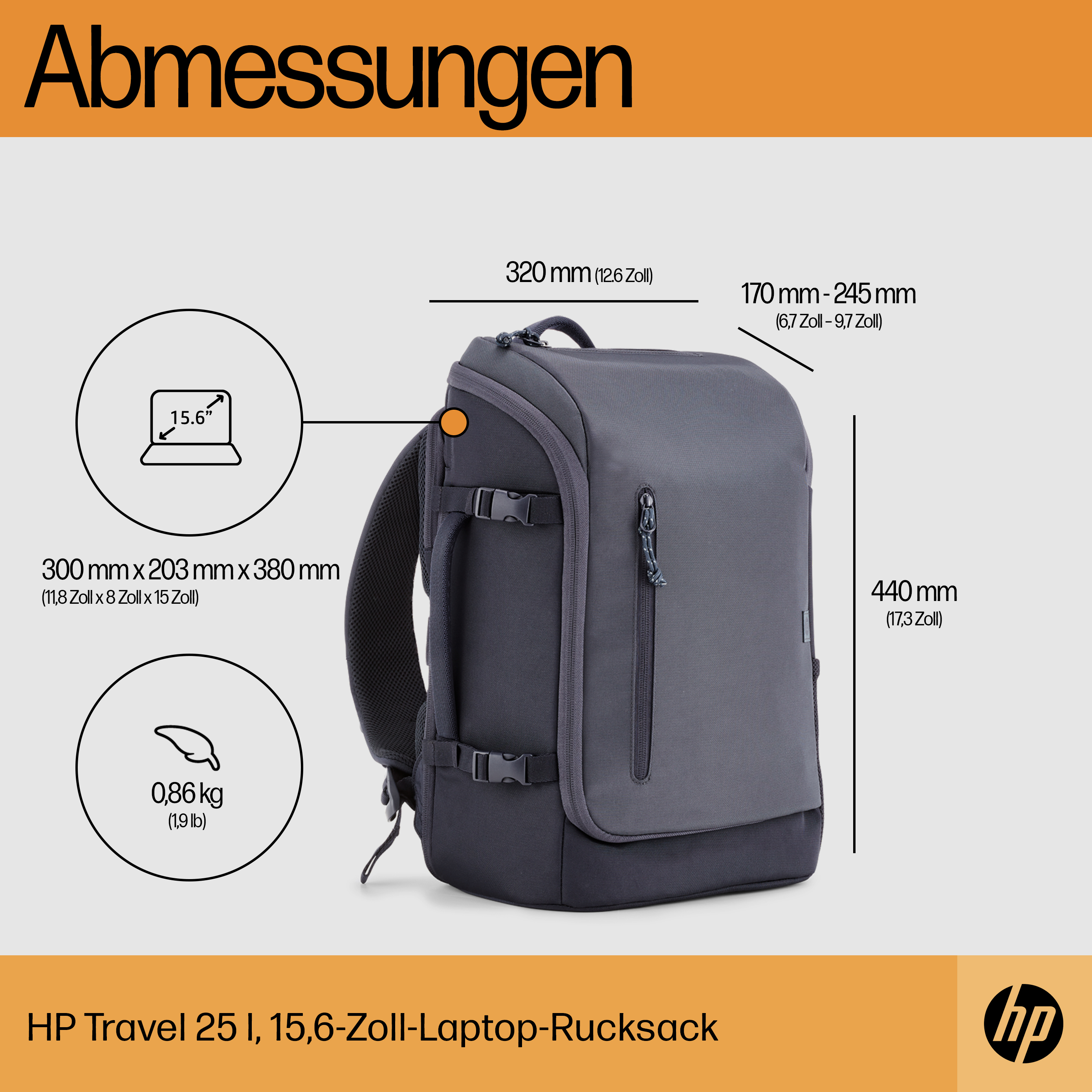 HP TRAVEL 25L 15.6 IGR LAPTOP BCKPCK