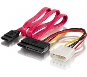 Equip SATA Stromkabel 7-Pin/15-Pin/5.25 0.50m schwarz Polybeutel