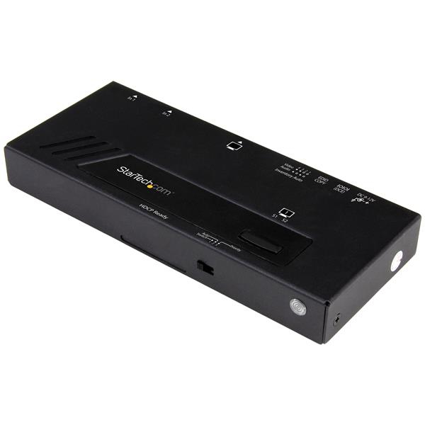 STARTECH.COM 2 Port HDMI automatischer Video Switch - 4K 2x1 HDMI Switch mit Fast Switching Auto Sensing und Serial Control