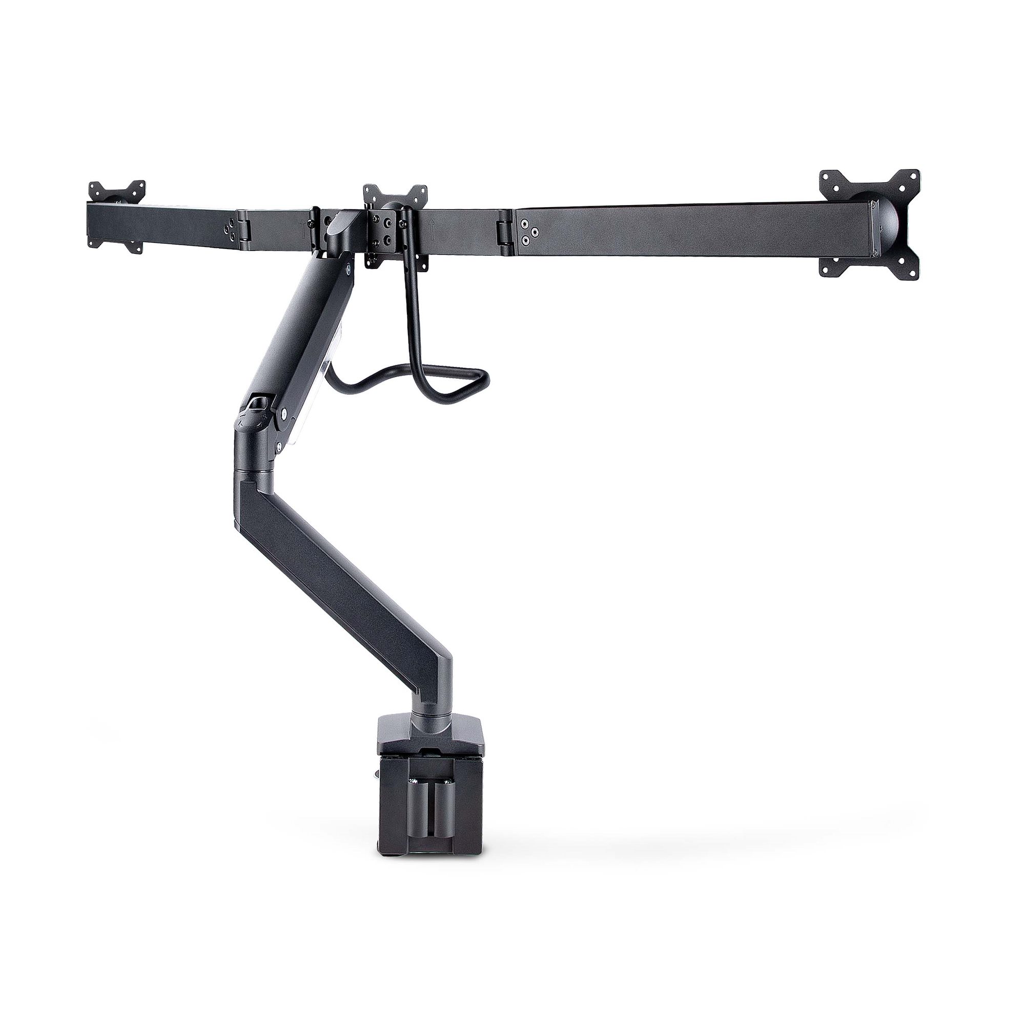 TRIPLE MONITOR DESK MOUNT CROSSBAR DESIGN UP TO 27IN SCREE