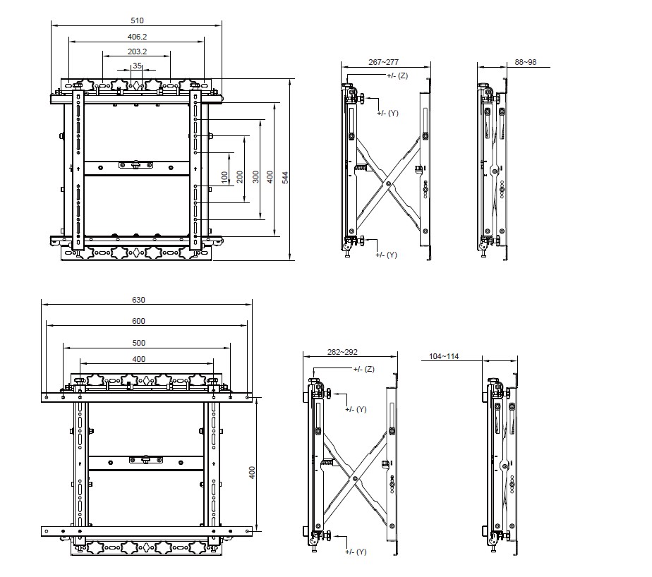 Equip Wandhalterung 19-55/1TFT Popout 1Gelenk 50Kg sw lite Retail