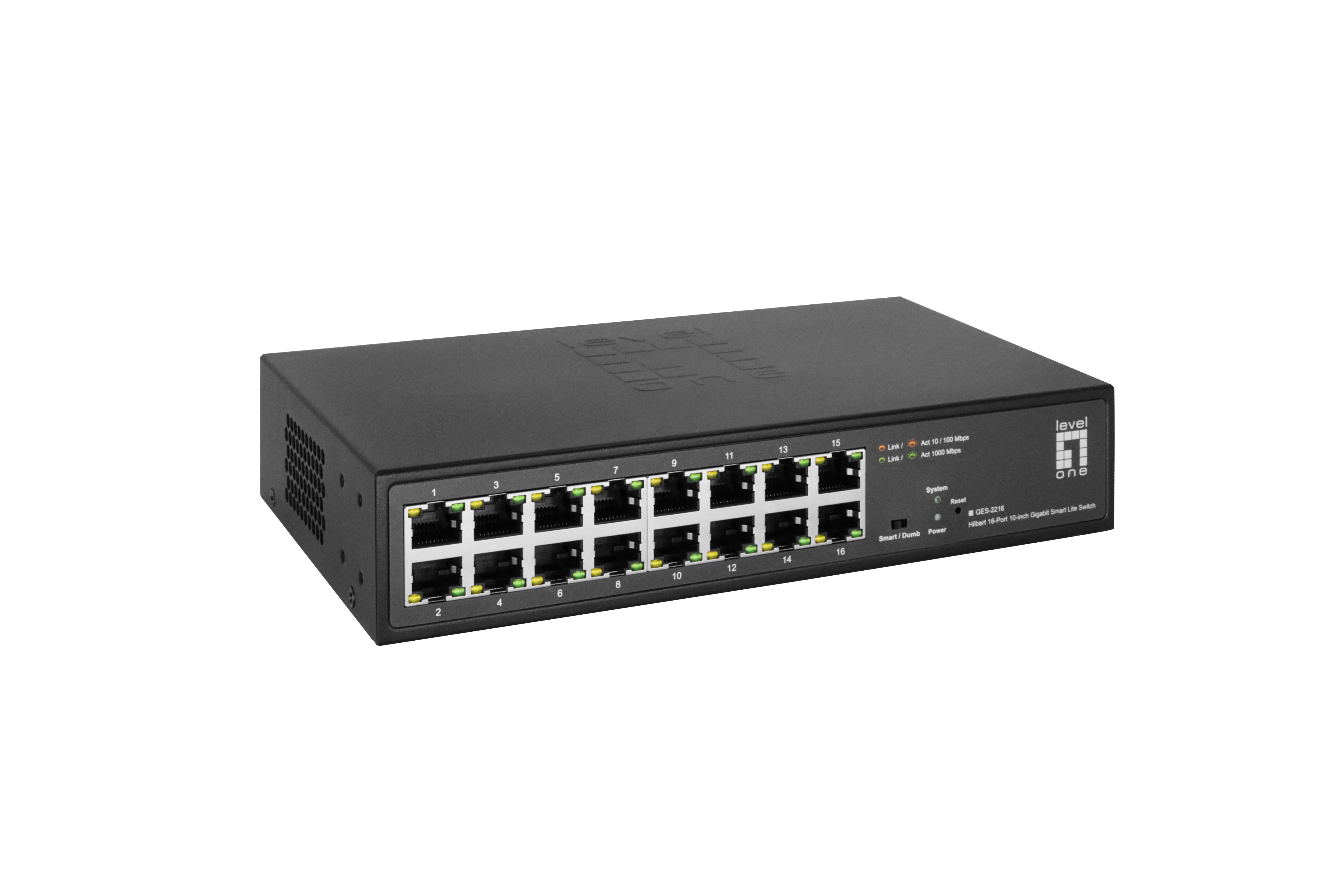 LevelOne Switch 16xGE 10 Hilbert SL managed