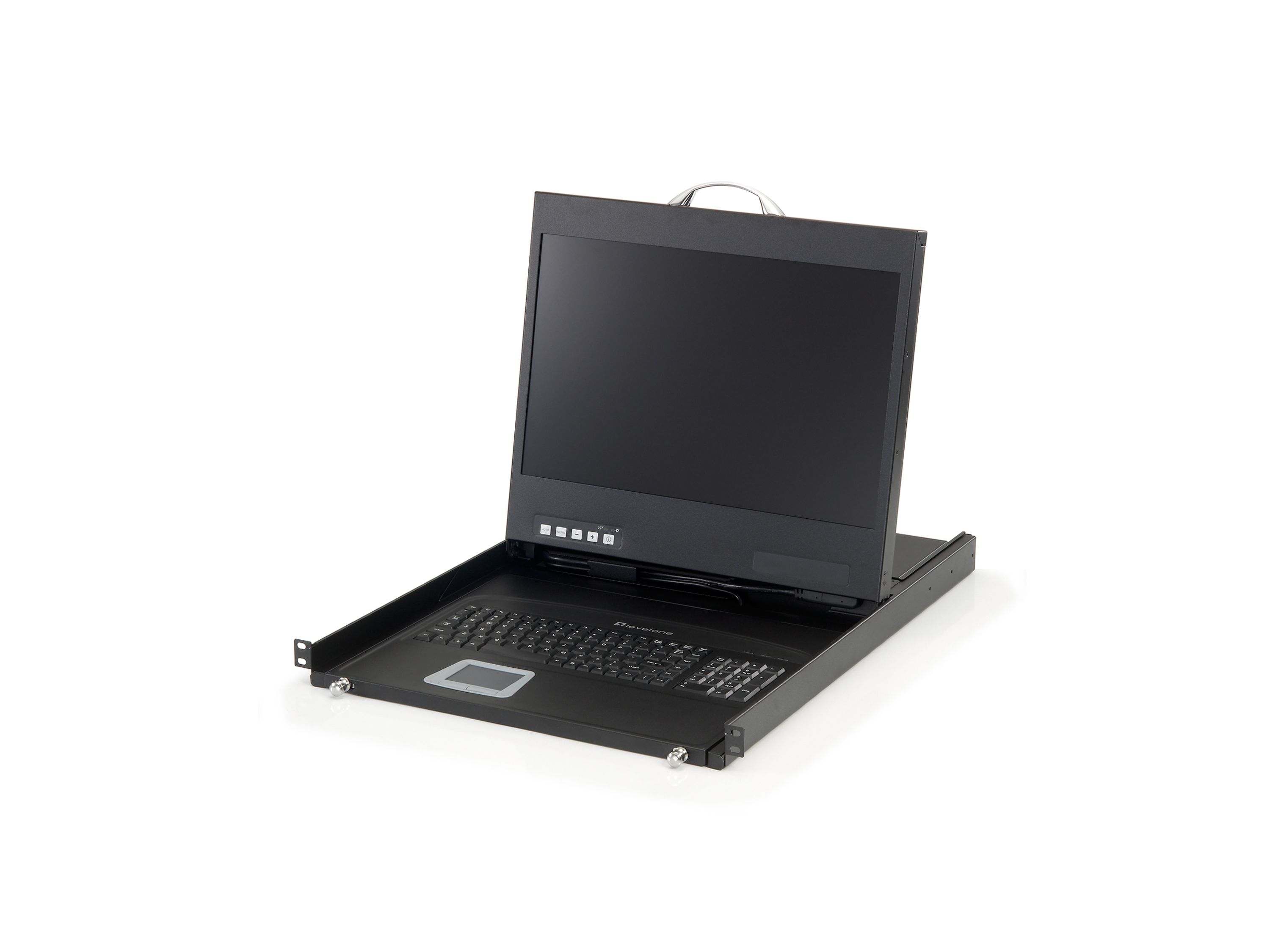 LevelOne KVM Konsole 19 LCD 8xUSB-B,8xVGA,8xPS/2 DE schwarz