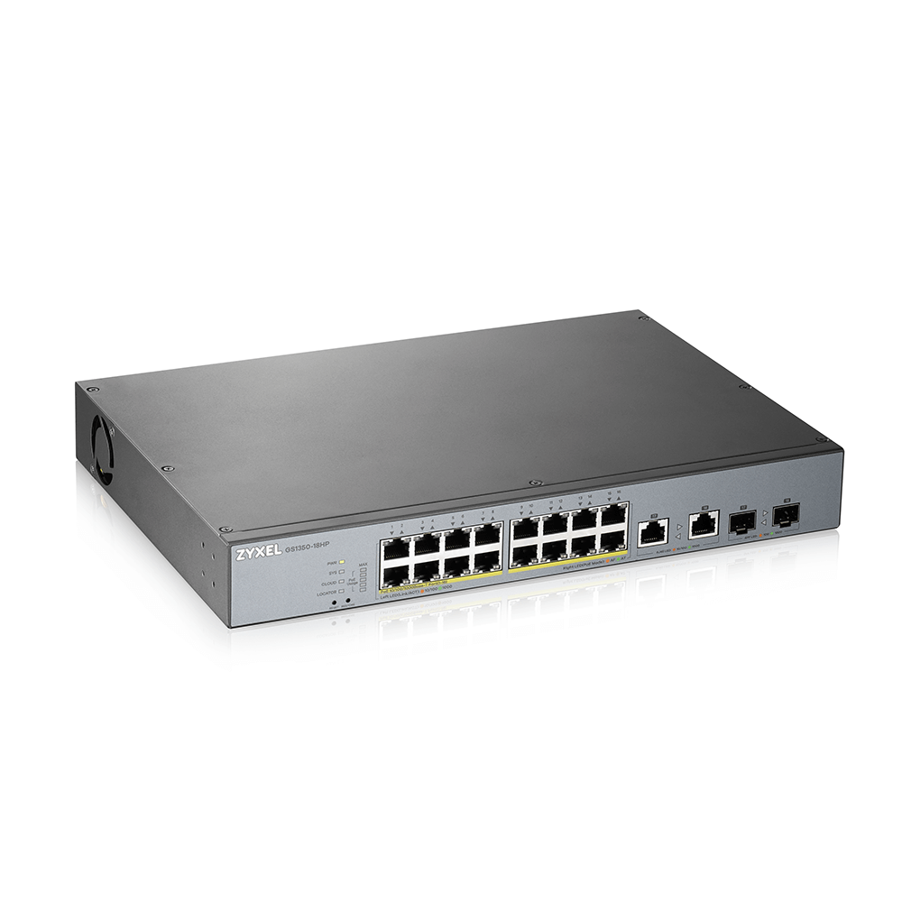 ZYXEL GS1350-18HP 18 Port managed CCTV PoE Switch long range 250W