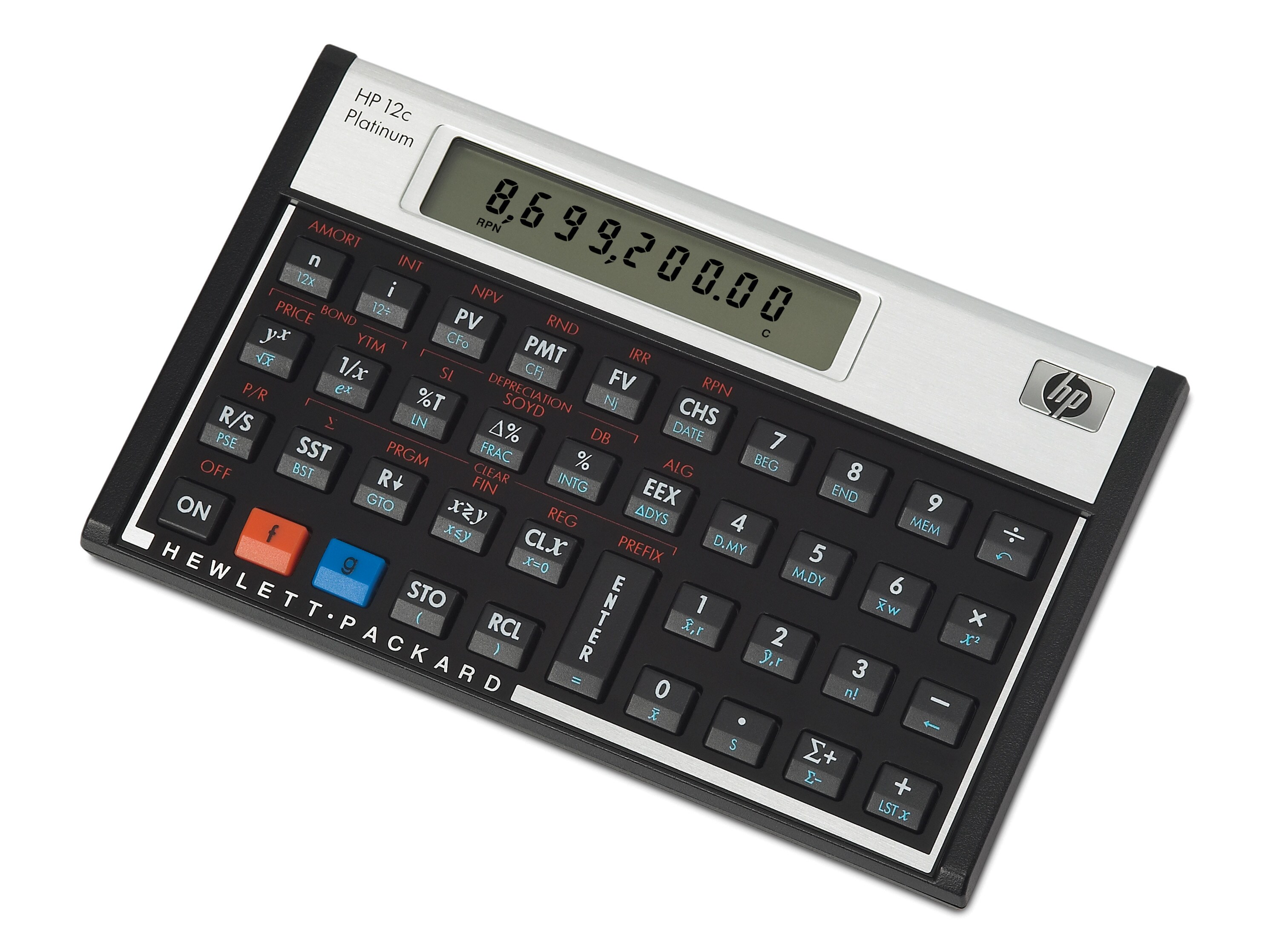 HP 12c Platinum Finanzrechner schwarz/silber