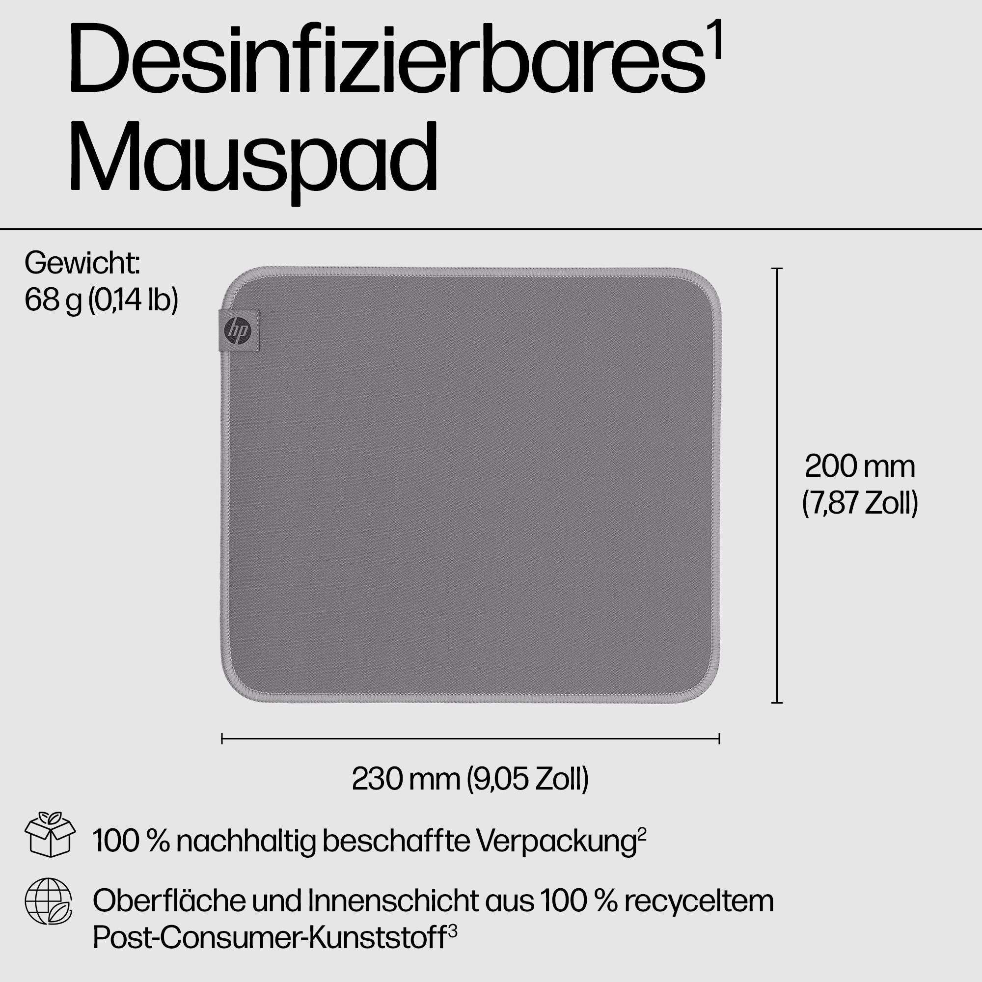 HP 100 Sanitizable Mouse Pad (P)