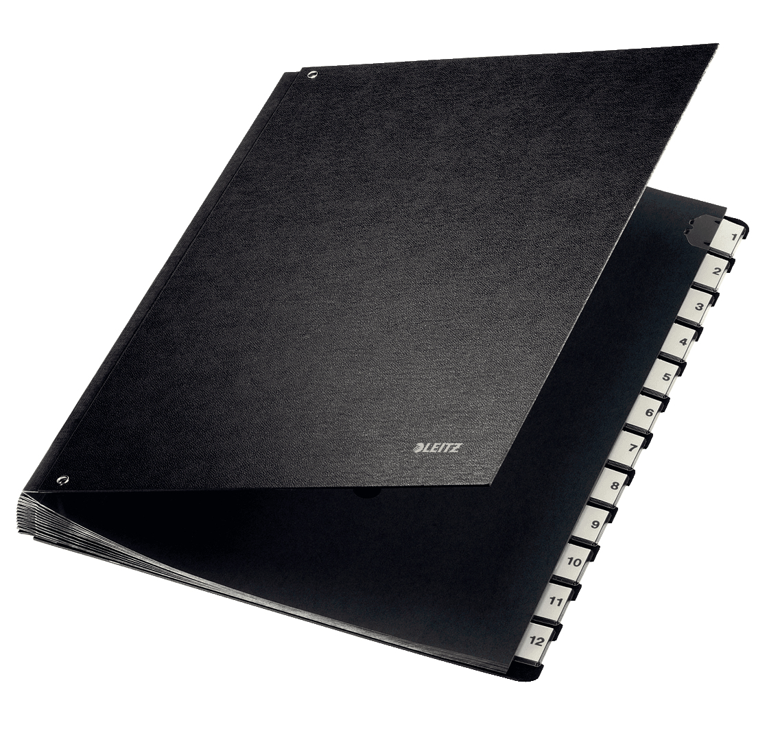 LEITZ Pultordner 5812 1-12 schwarz, 1 St.