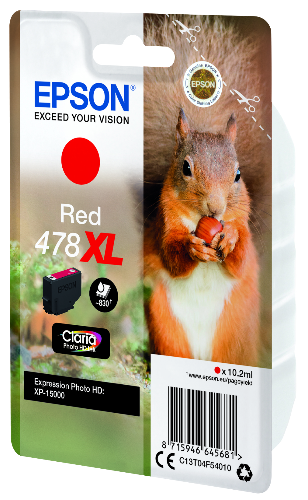 EPSON 478XL/T04F54 (Eichhörnchen) rot Druckerpatrone