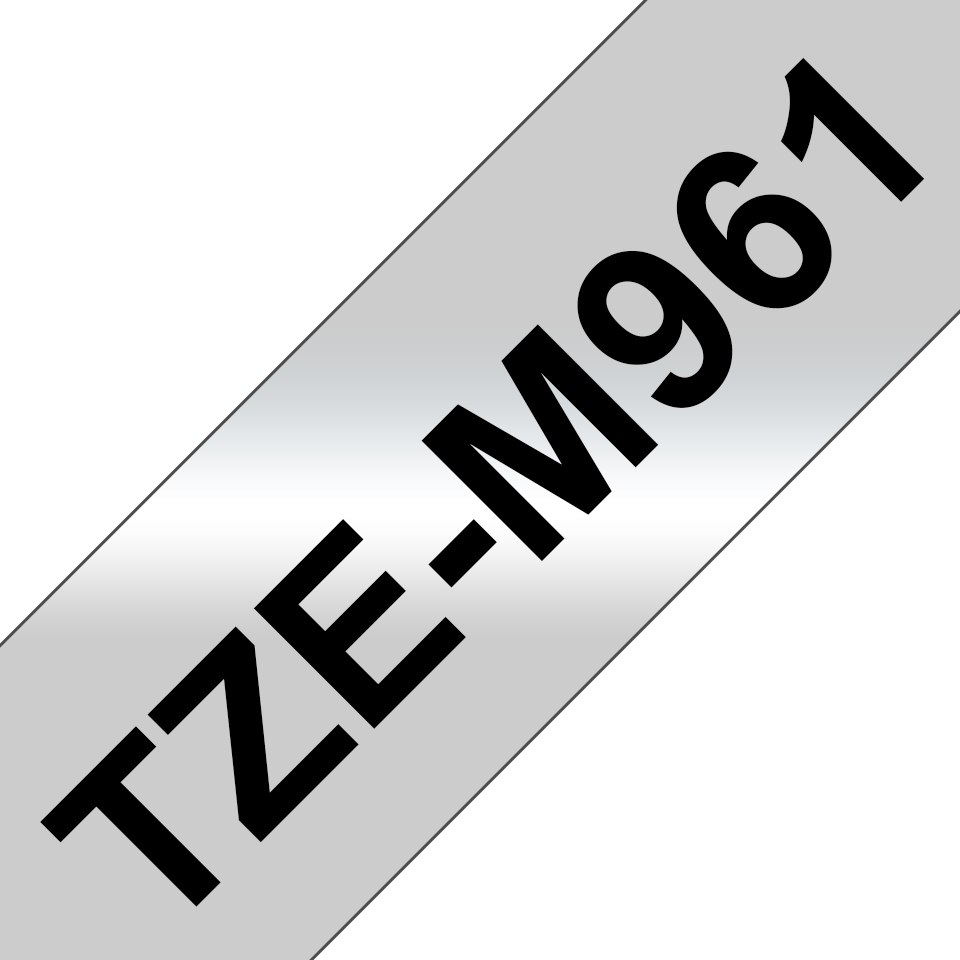 TZE-M961 TAPE 36 MM - LAMINATED 8M BLACK ON SILVER METALLIC (MAT