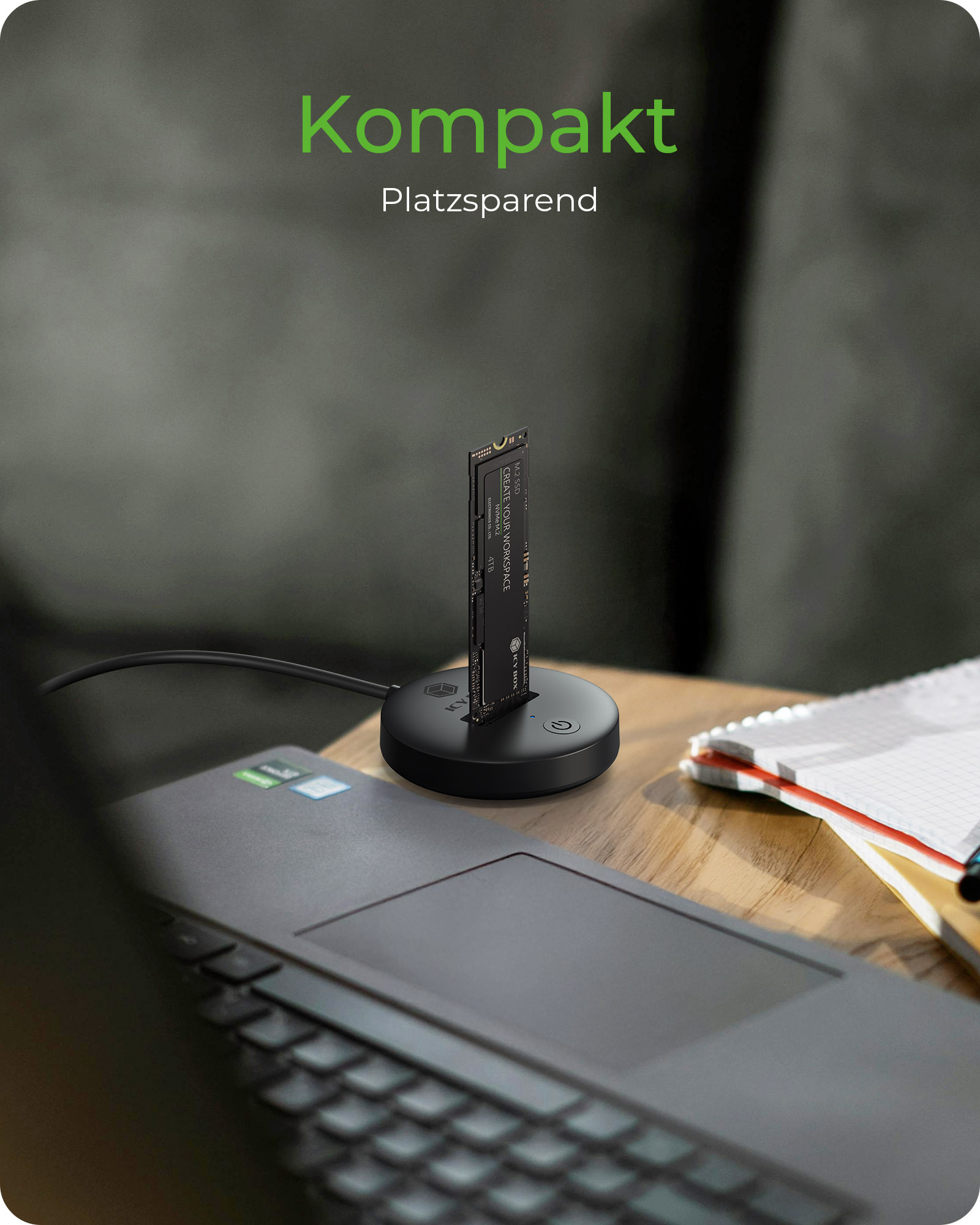 Dockingstation IcyBox für NVMe & SATA M.2 SSD