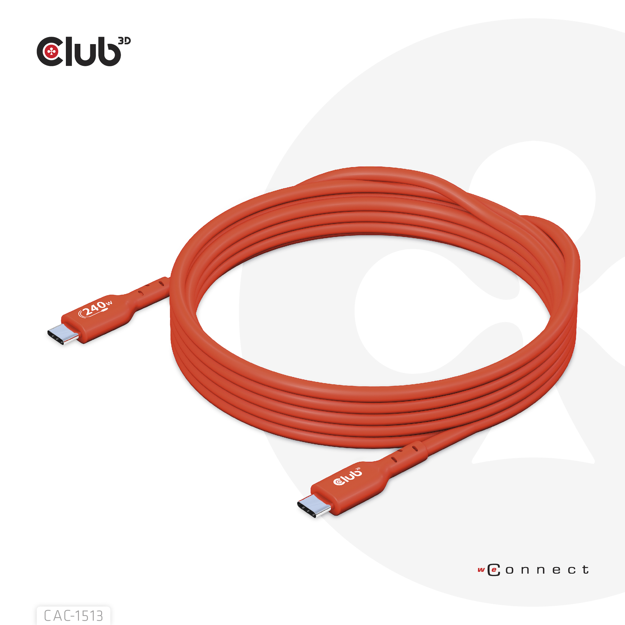 Club3D Kabel USB 2 Typ C PD 240W / 480Mb 3m St/St retail