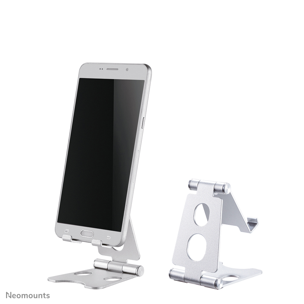 Neomounts Smartphone-Ständer bis 6,5 faltb. sil.