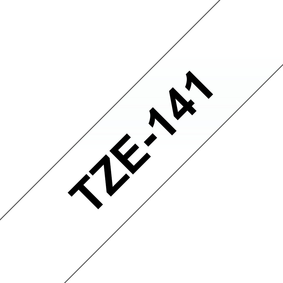 TZE-141 LAMINATED TAPE 18MM 8M BLACK ON CLEAR