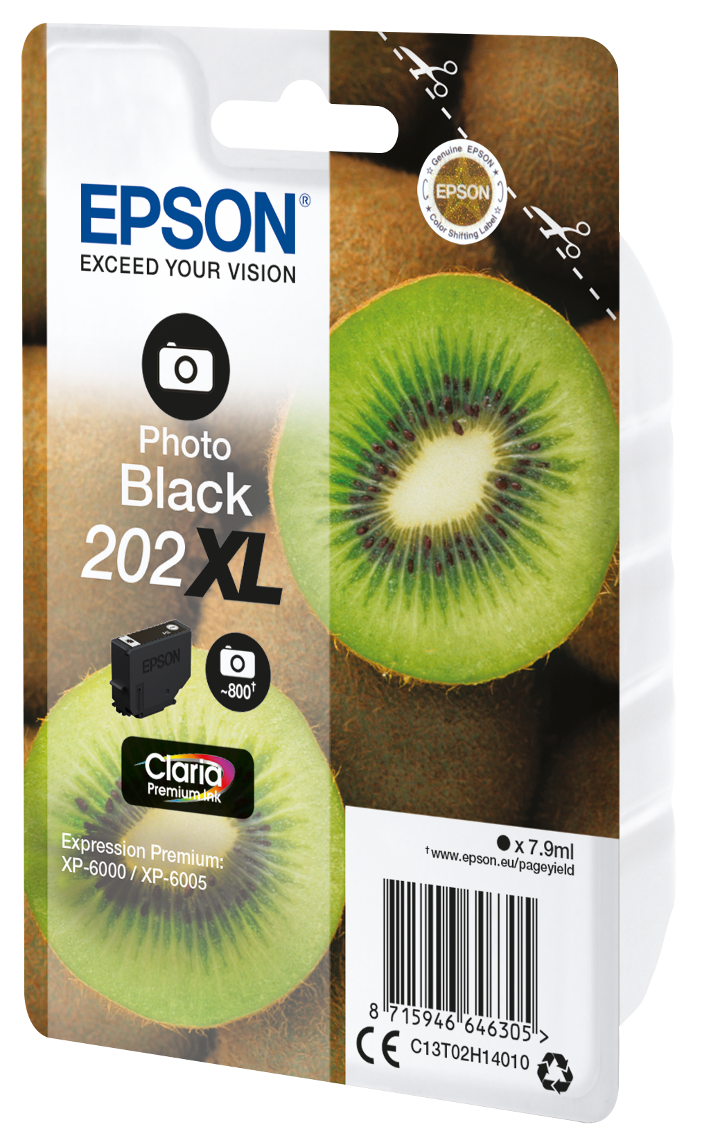 EPSON 202XL/T02H14 (Kiwi) Foto schwarz Druckerpatrone