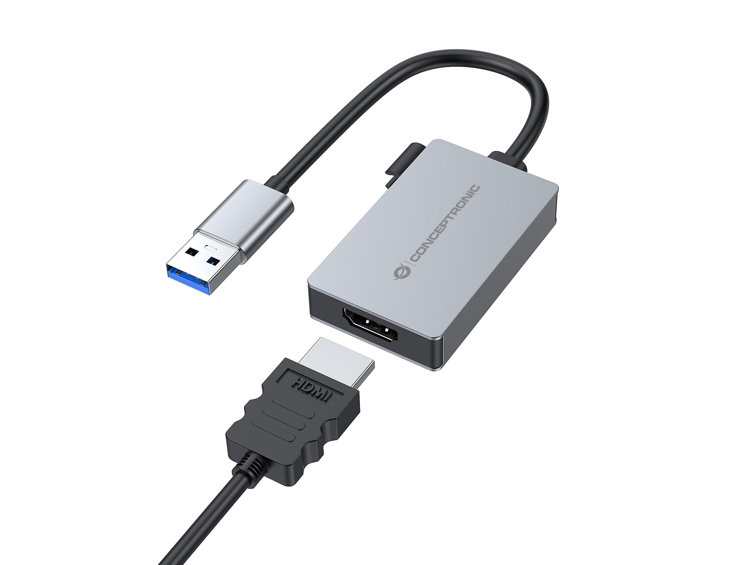 CONCEPTRONIC Adapter USB-A3.2->HDMI1.4 1080/60Hz 0.16m gr