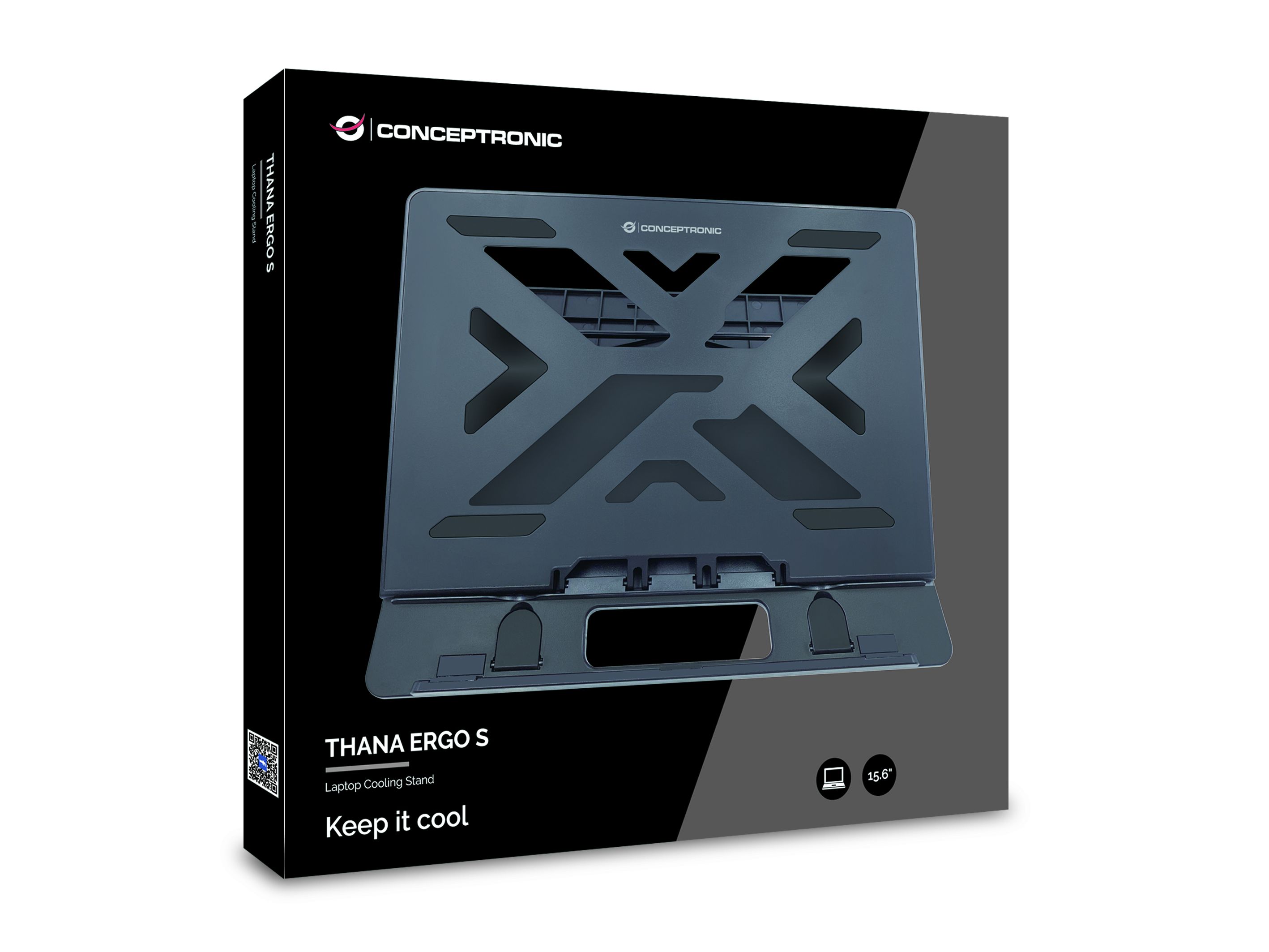 CONCEPTRONIC Laptop-Kühlpad 50Kg ERGO 15.6 sw