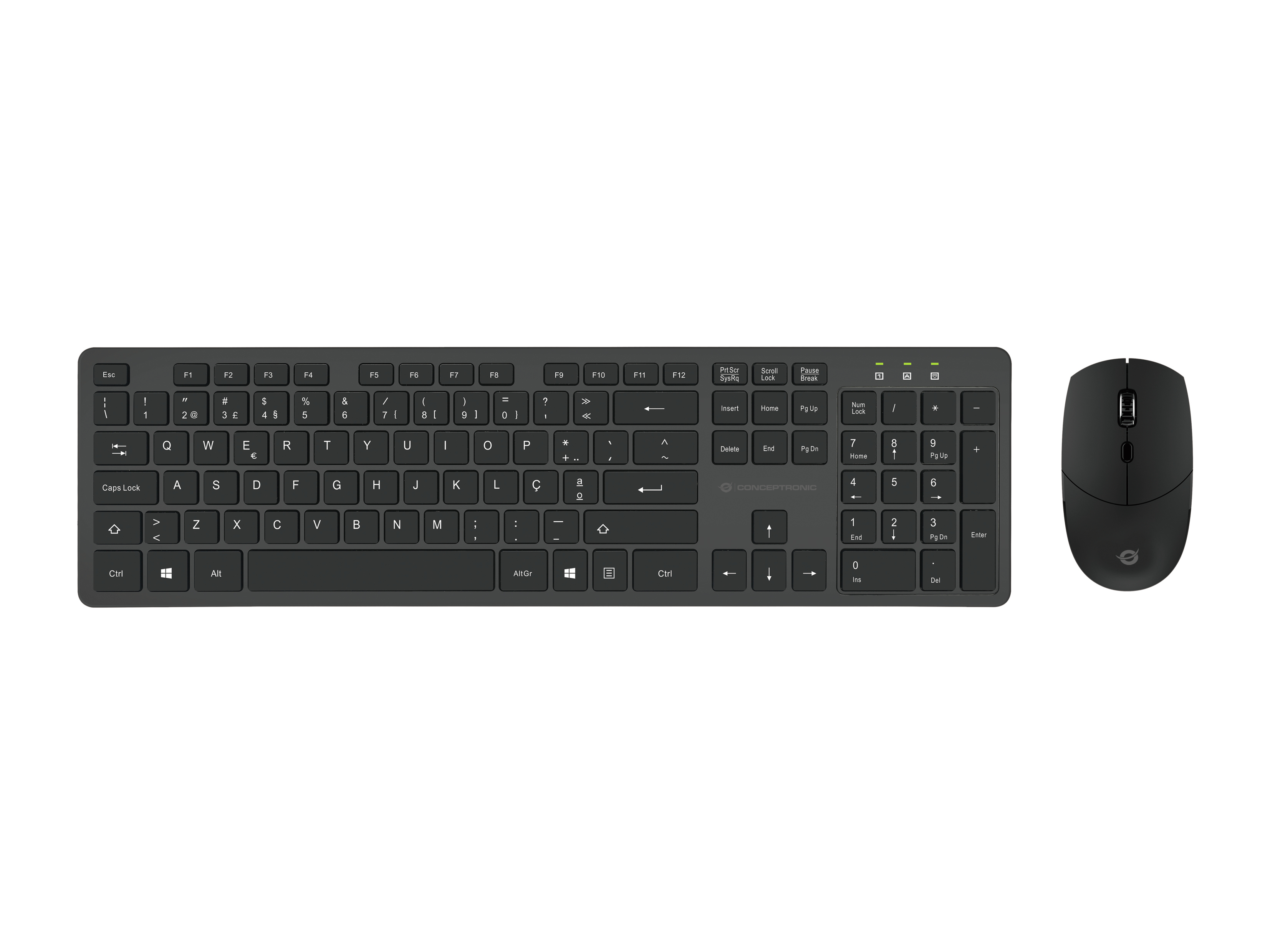CONCEPTRONIC Wireless Tastatur +Maus Layout PT schwarz