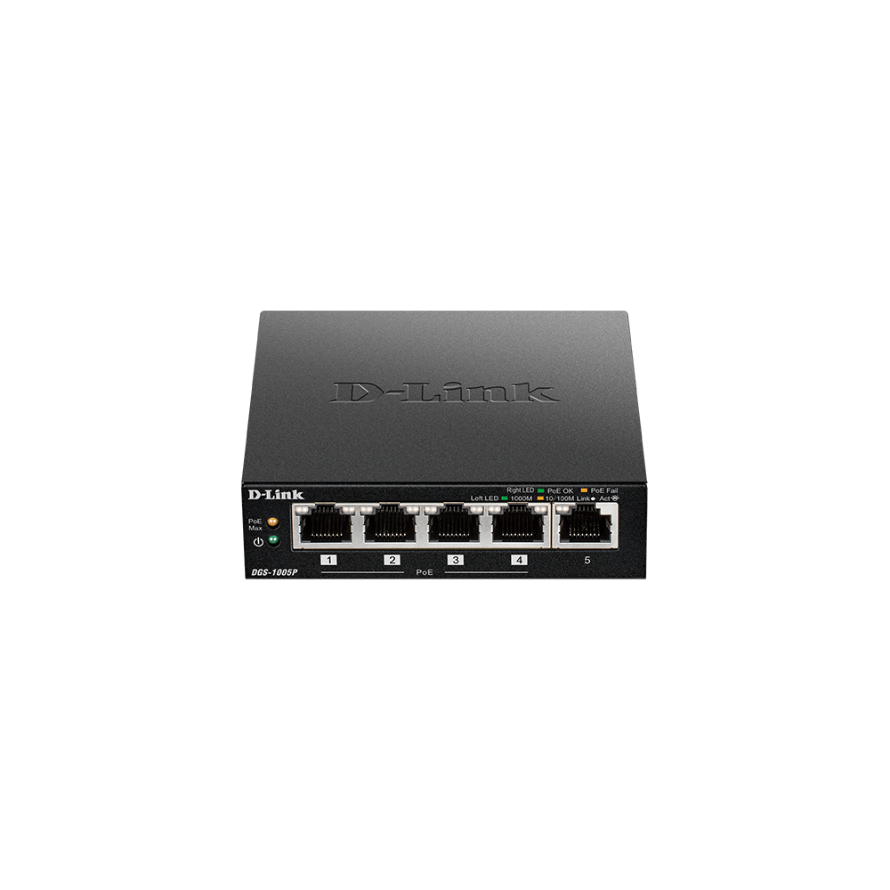 5-PORT DESKTOP POE+ SWITCH GIGABIT
