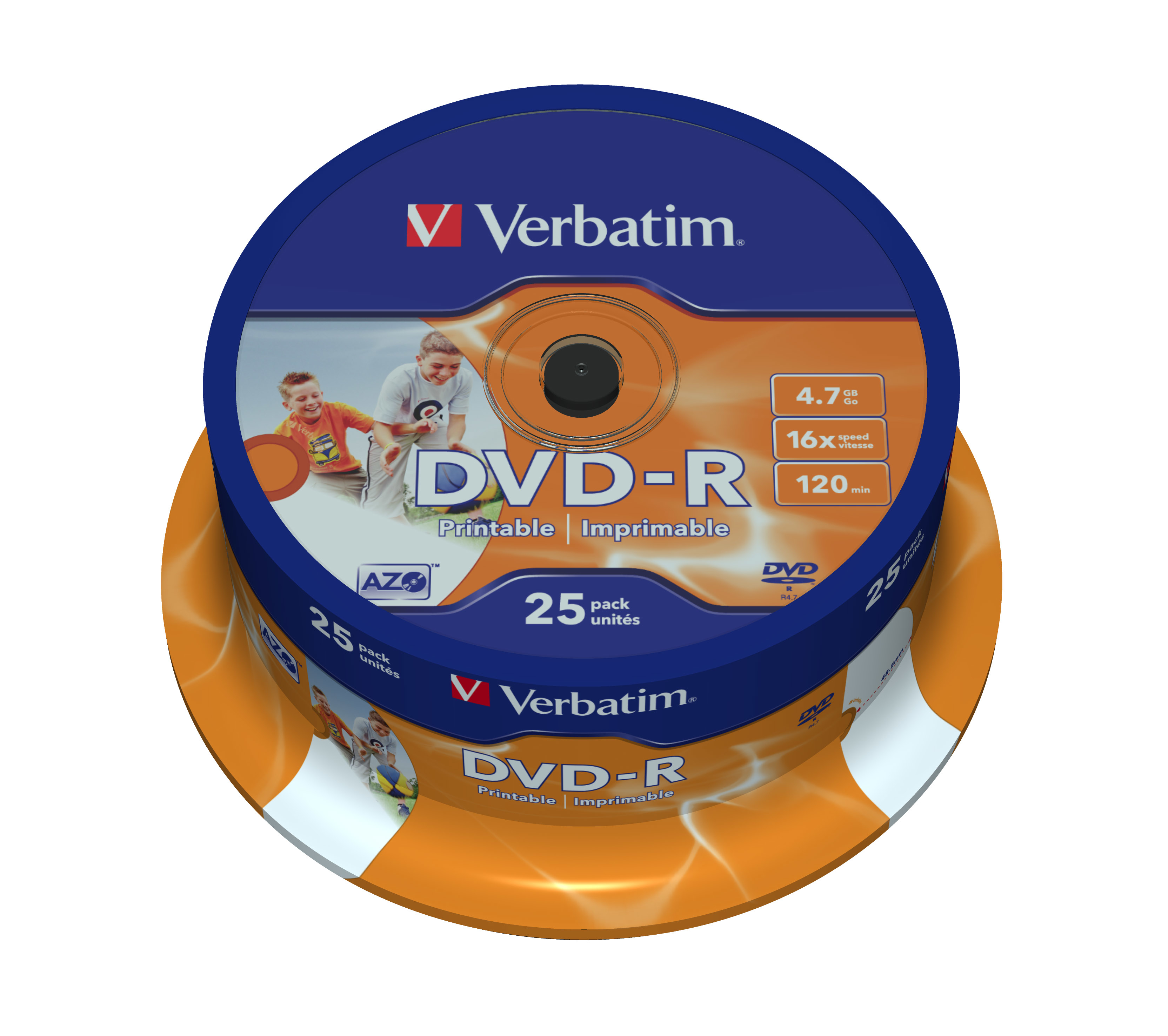 DVD-R Verbatim 4,7GB 25pcs Pack Spin.WideP.PS 16x