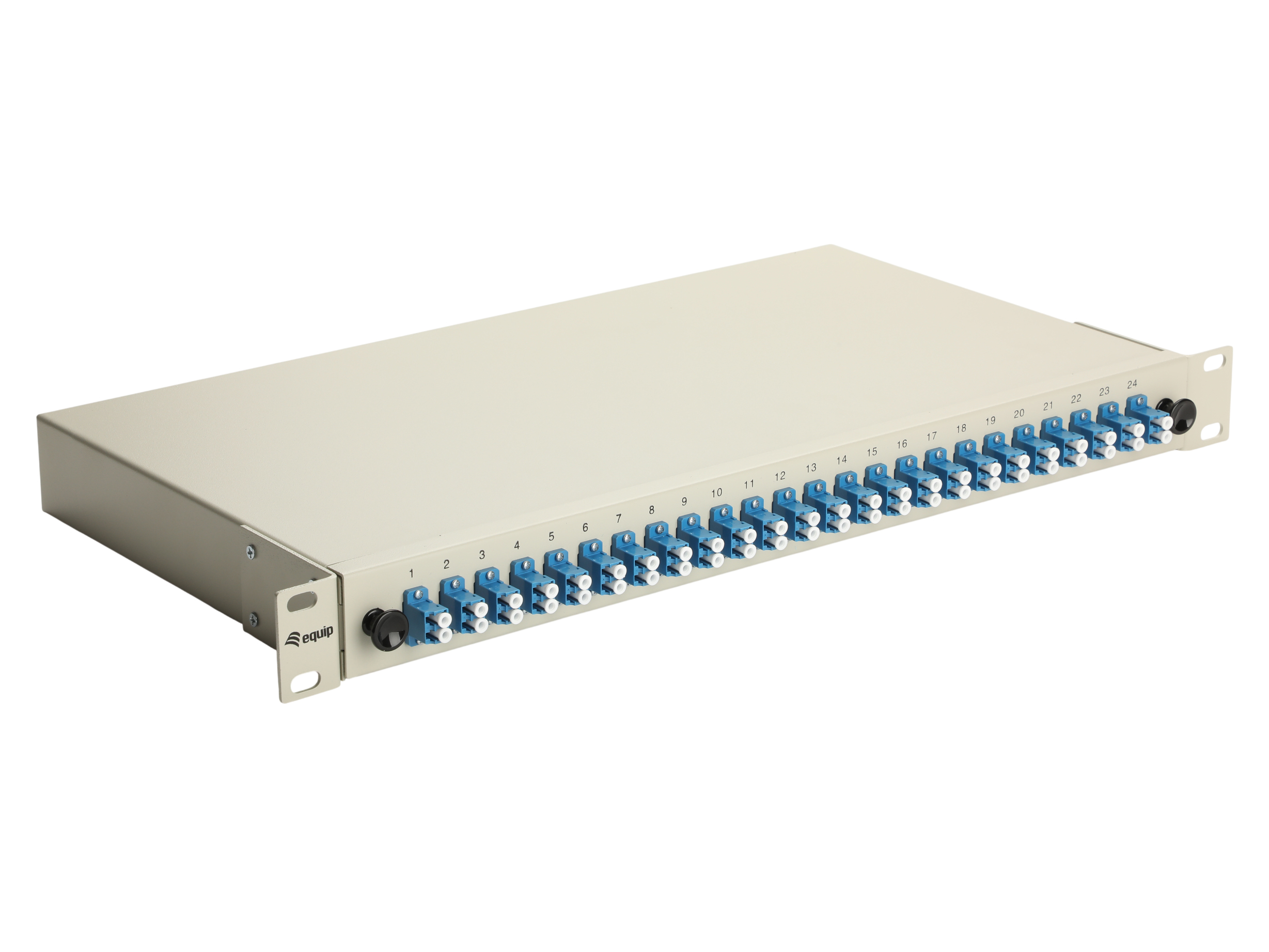 Equip LWL-Spleißkasten 24-Port LC-Duplex OS2 1U komplett gr